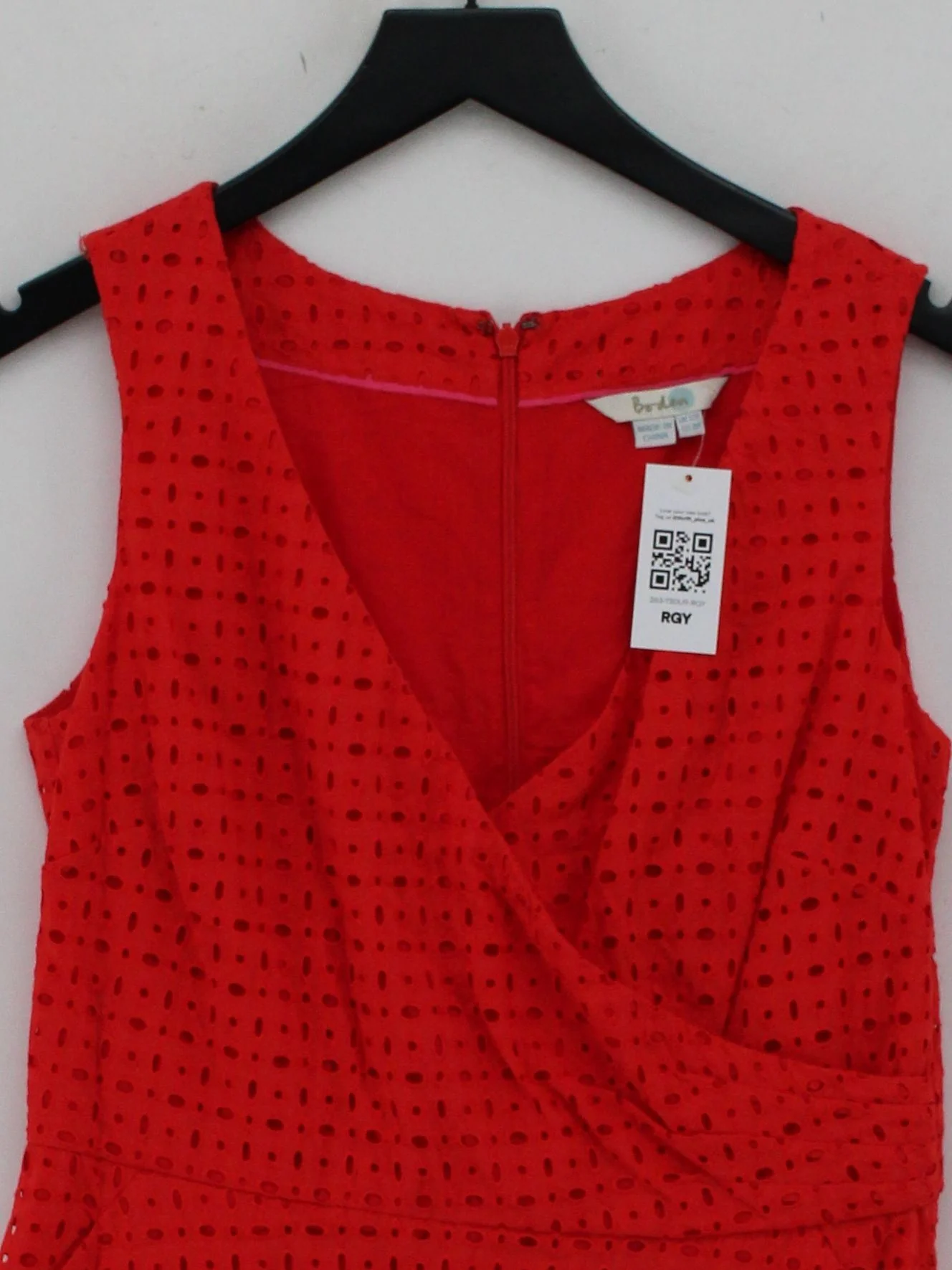 Boden A-Line Mini Dress UK12 in Red - Image 3