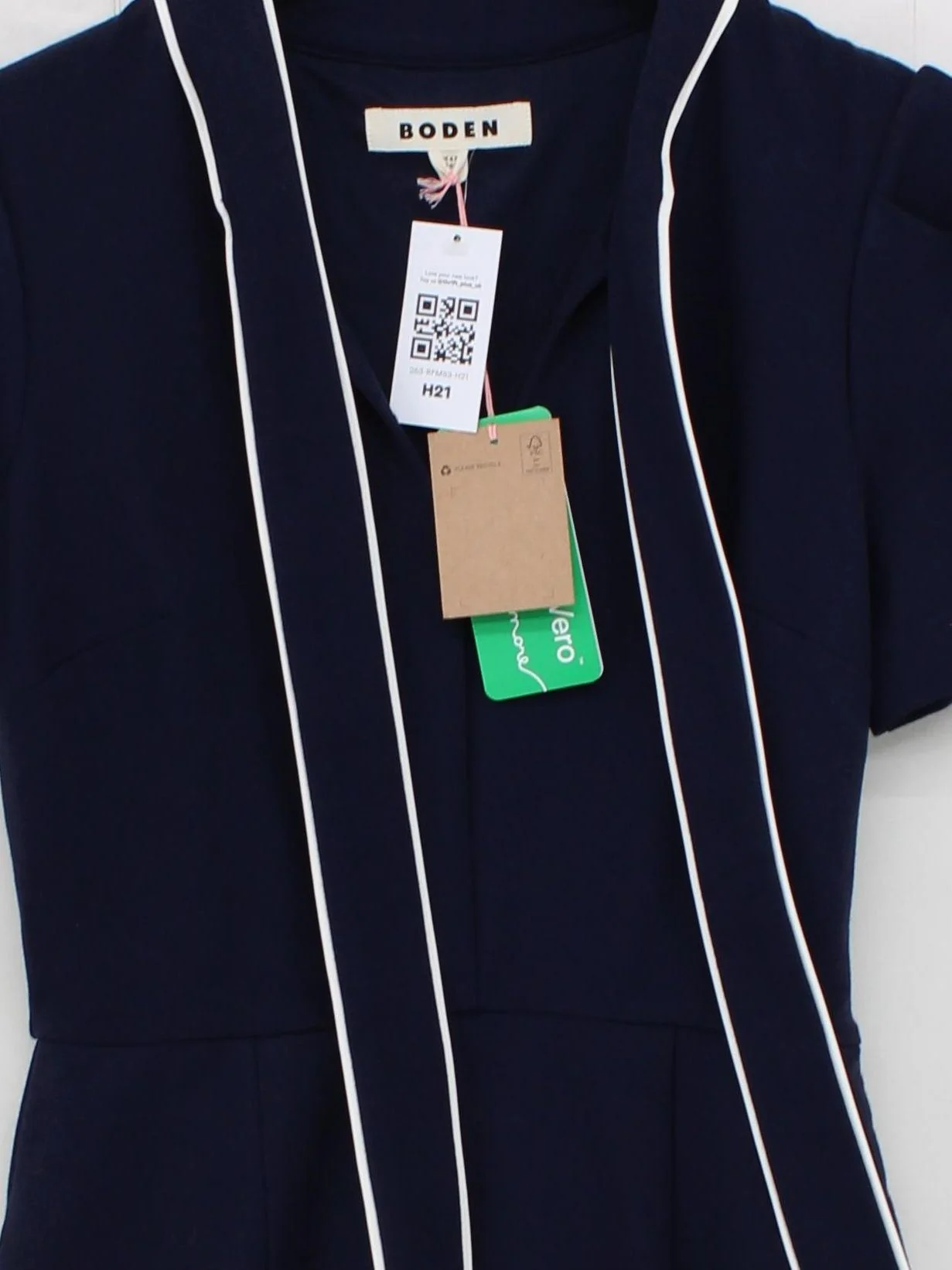 Boden A-Line Mini Dress UK4 in Blue - Image 3