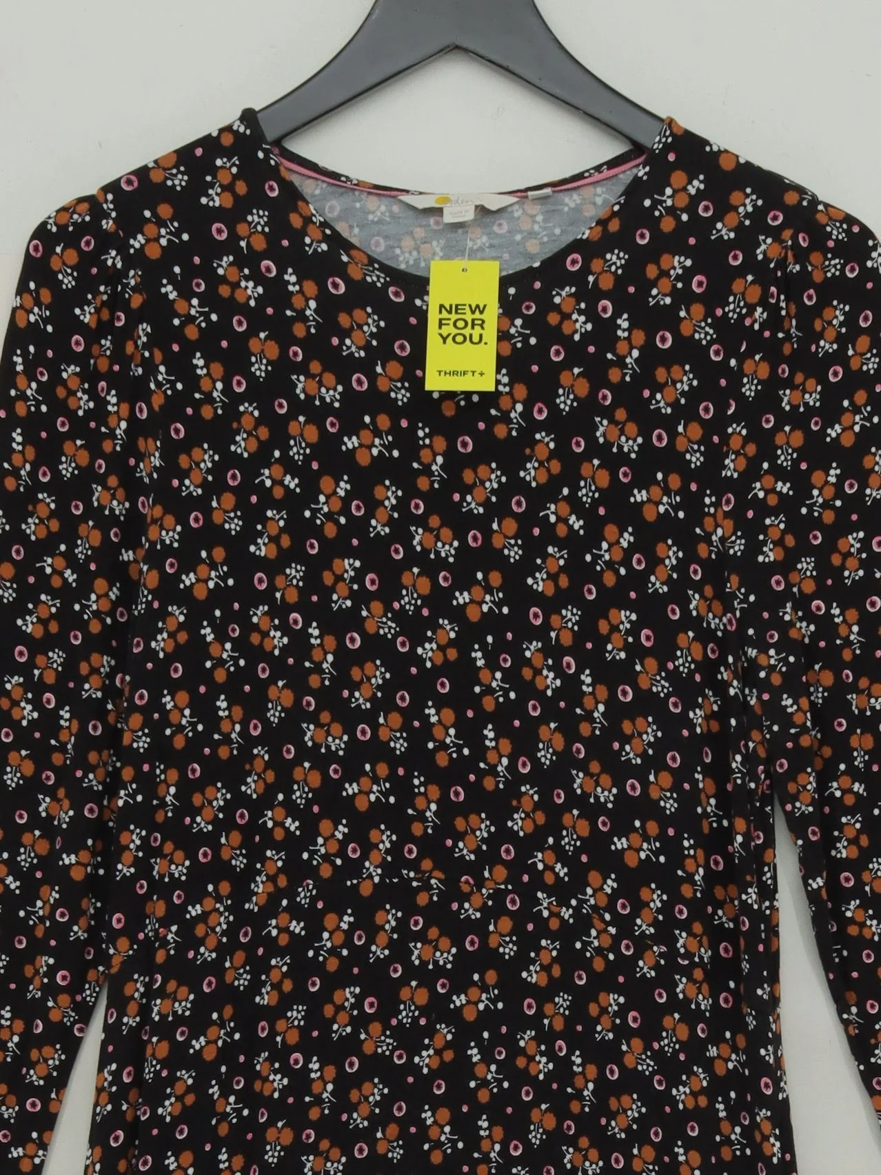 Boden Jumper Midi Dress UK12 in Black - Image 3