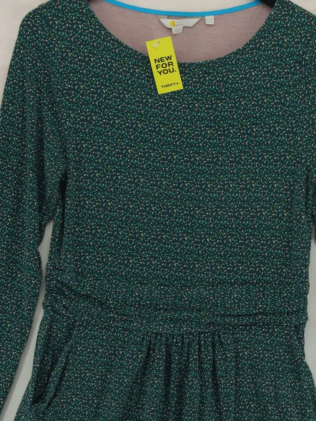 Boden Jumper Midi Dress UK12 in Green - Image 3
