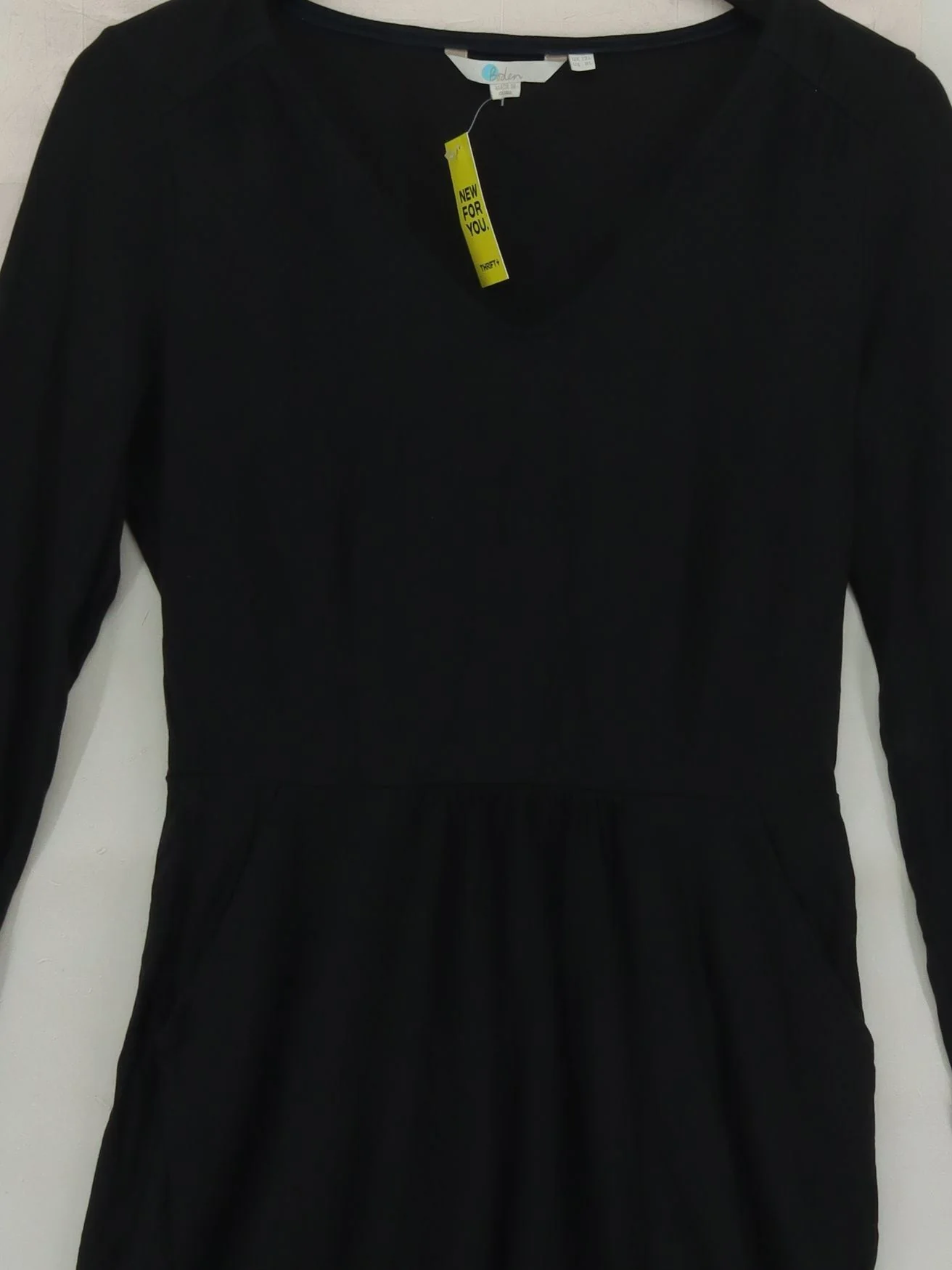 Boden Jumper Mini Dress UK12 in Black - Image 3