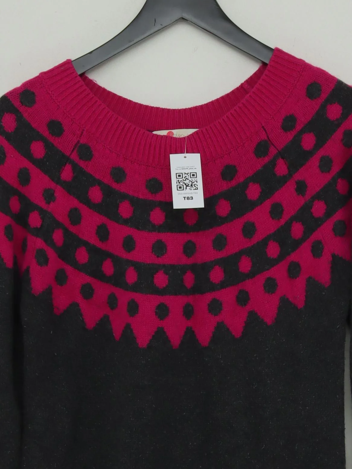 Boden Jumper Mini Dress UK14 in Grey - Image 3