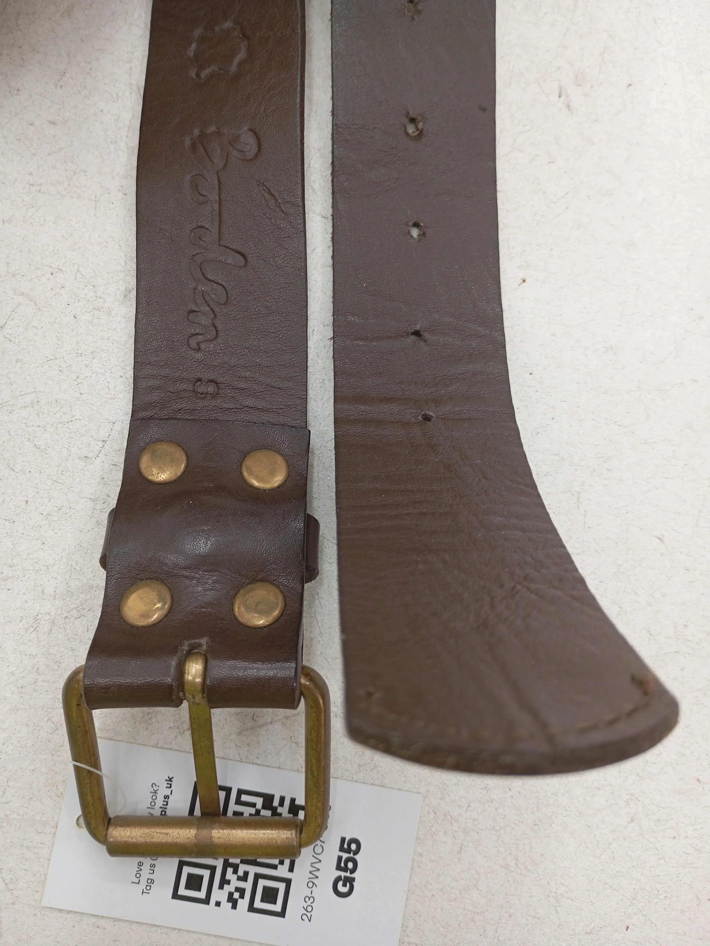 Boden Men's Belt S Brown 100% Leather Dress Belt - Image 4