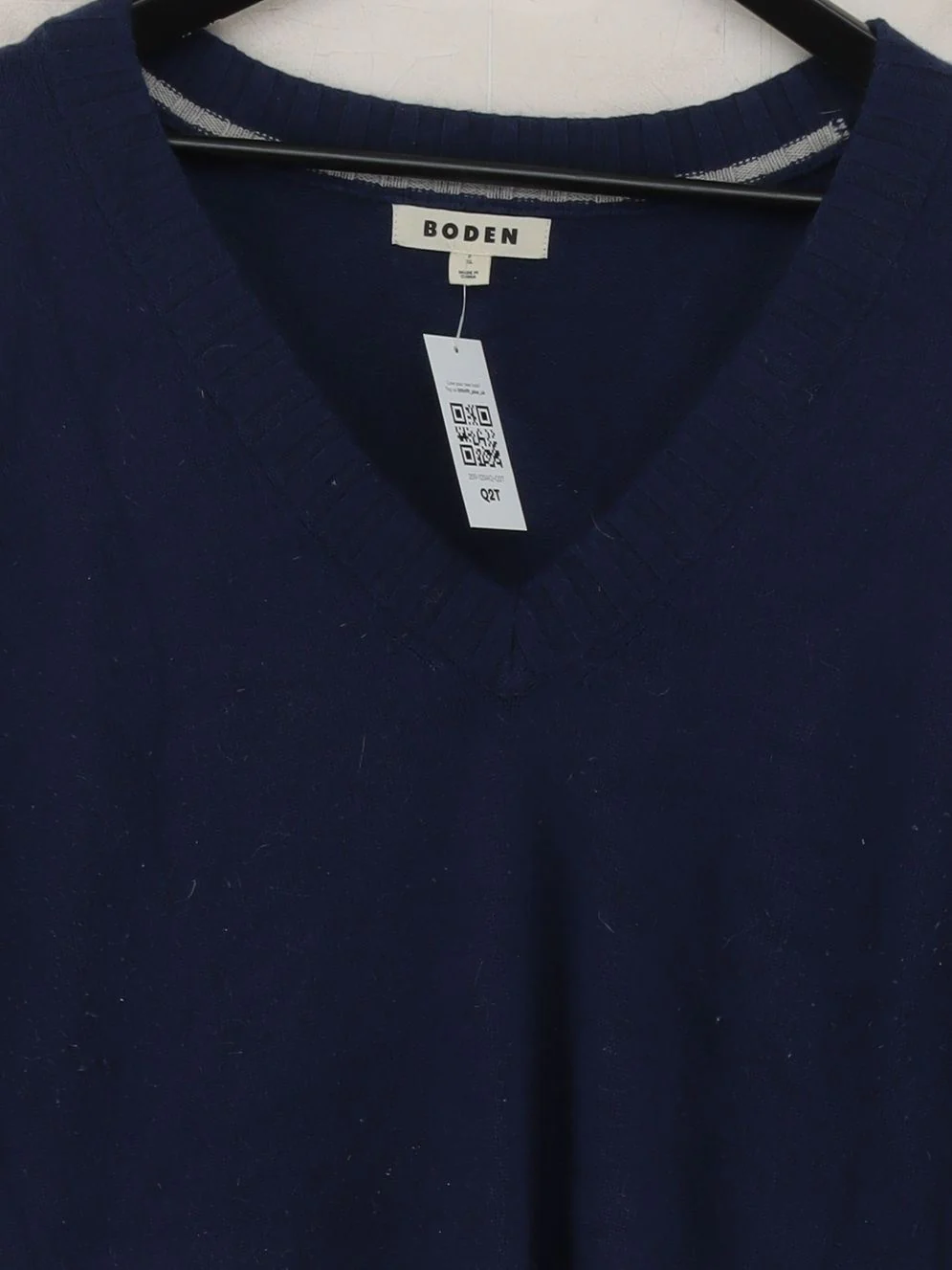 Boden Men's Jumper XL Blue 100% Wool V-Neck Vest - Image 3