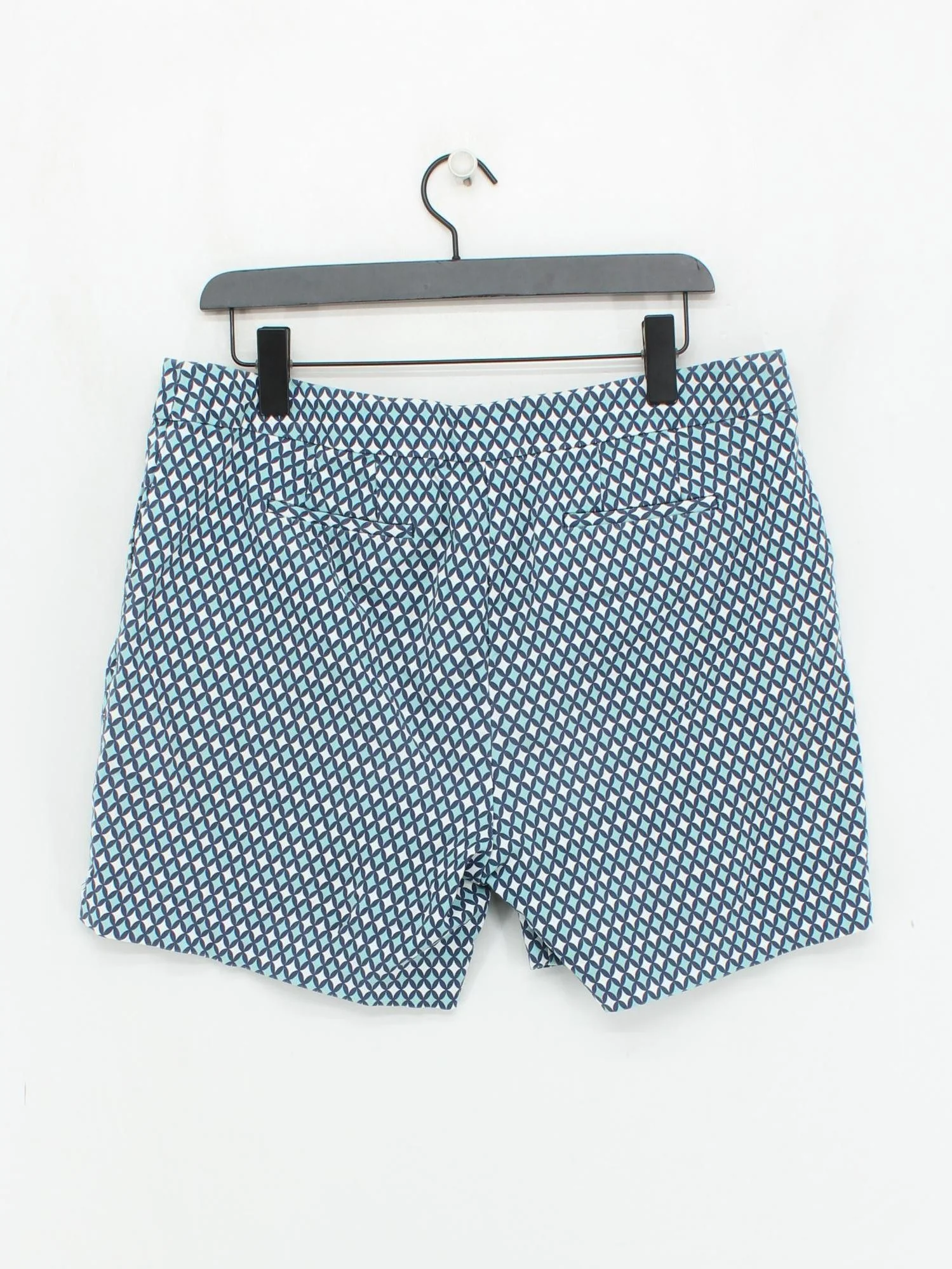 Boden Men's Shorts L Blue Geometric Cotton with Elastane Chino - Image 2