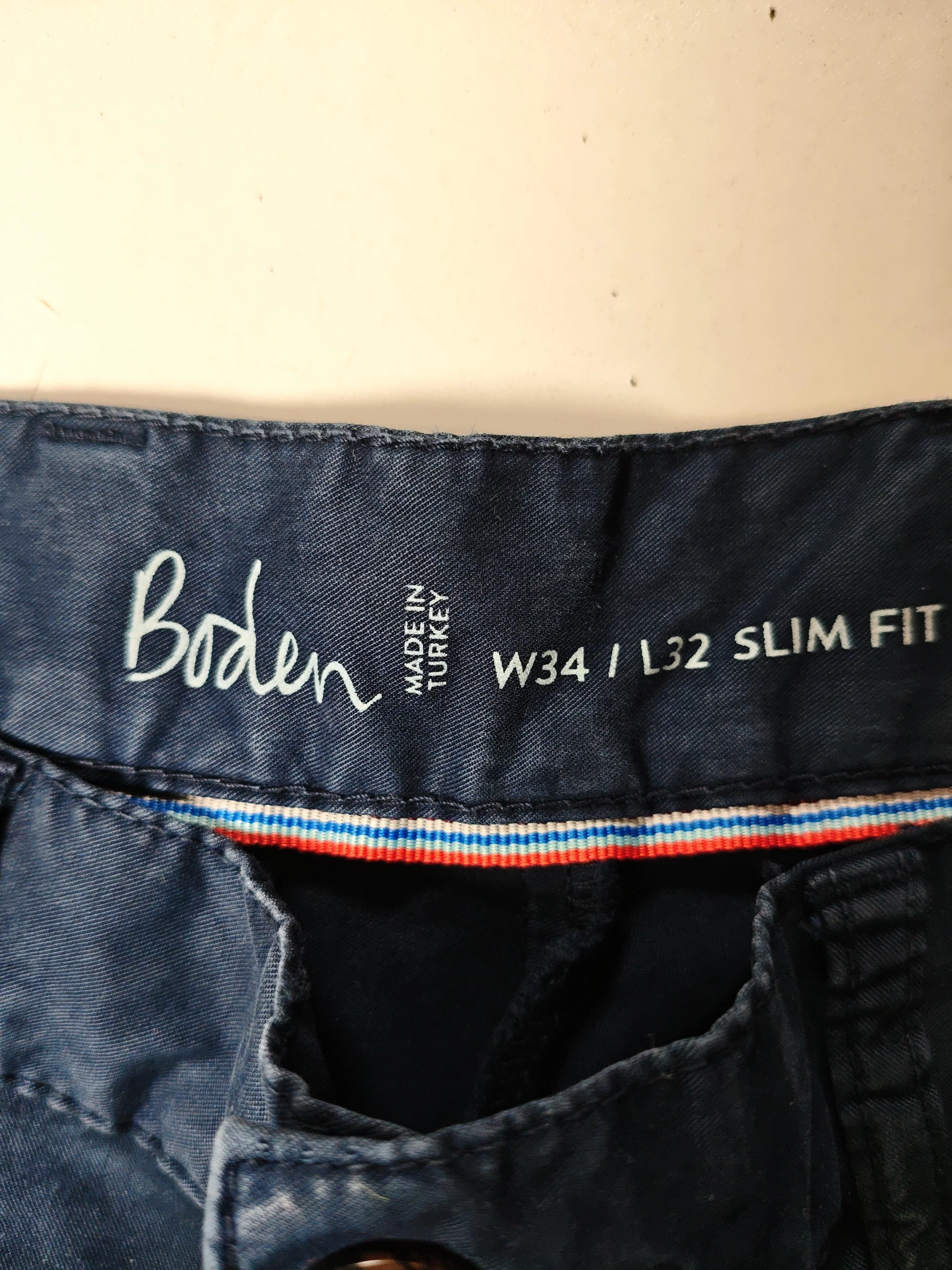 Boden Men's Trousers M Blue 100% Cotton Tapered Chino - Image 6