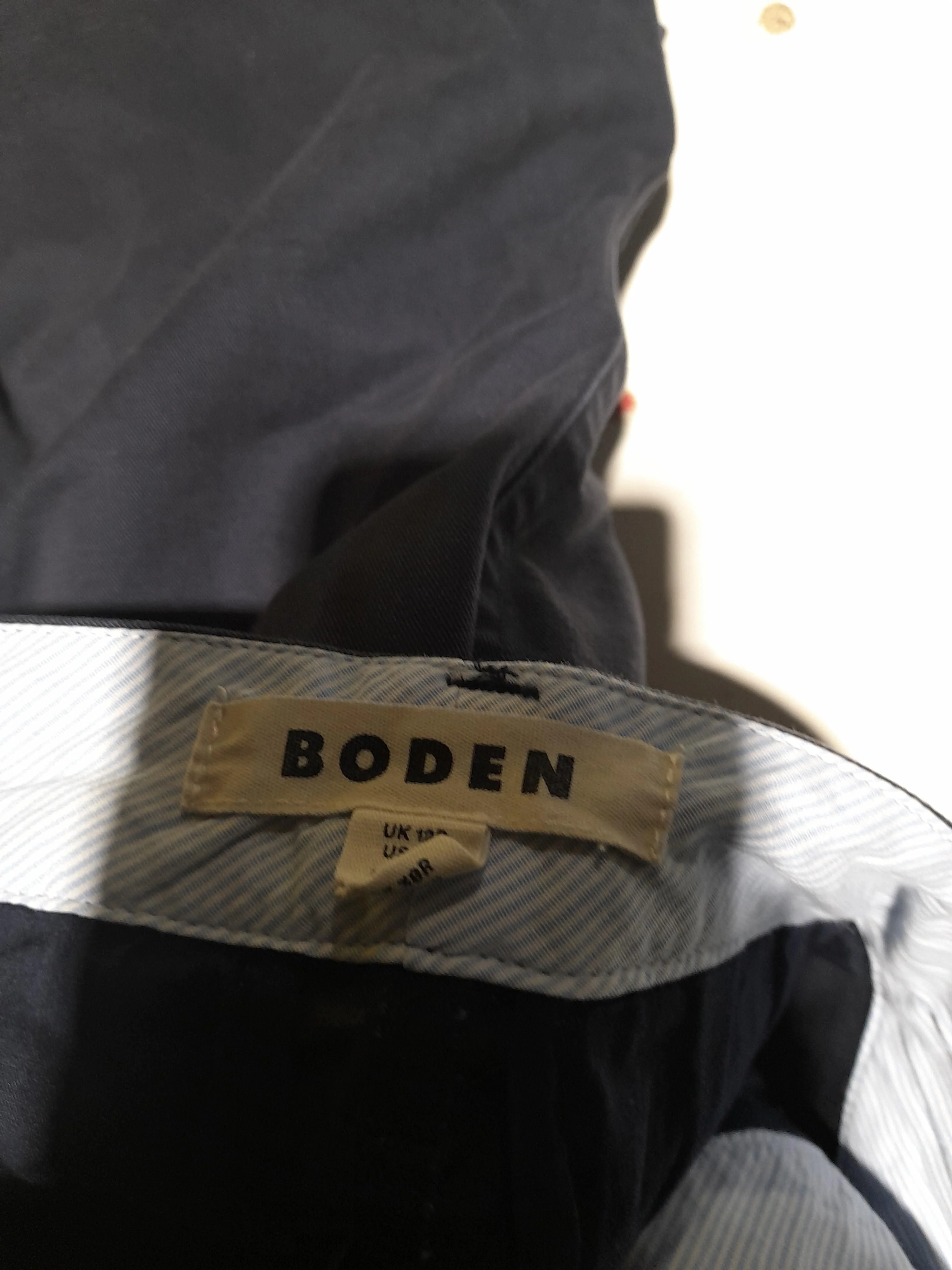 Boden Men's Trousers M Blue Cotton with Elastane Straight Chino - Image 5
