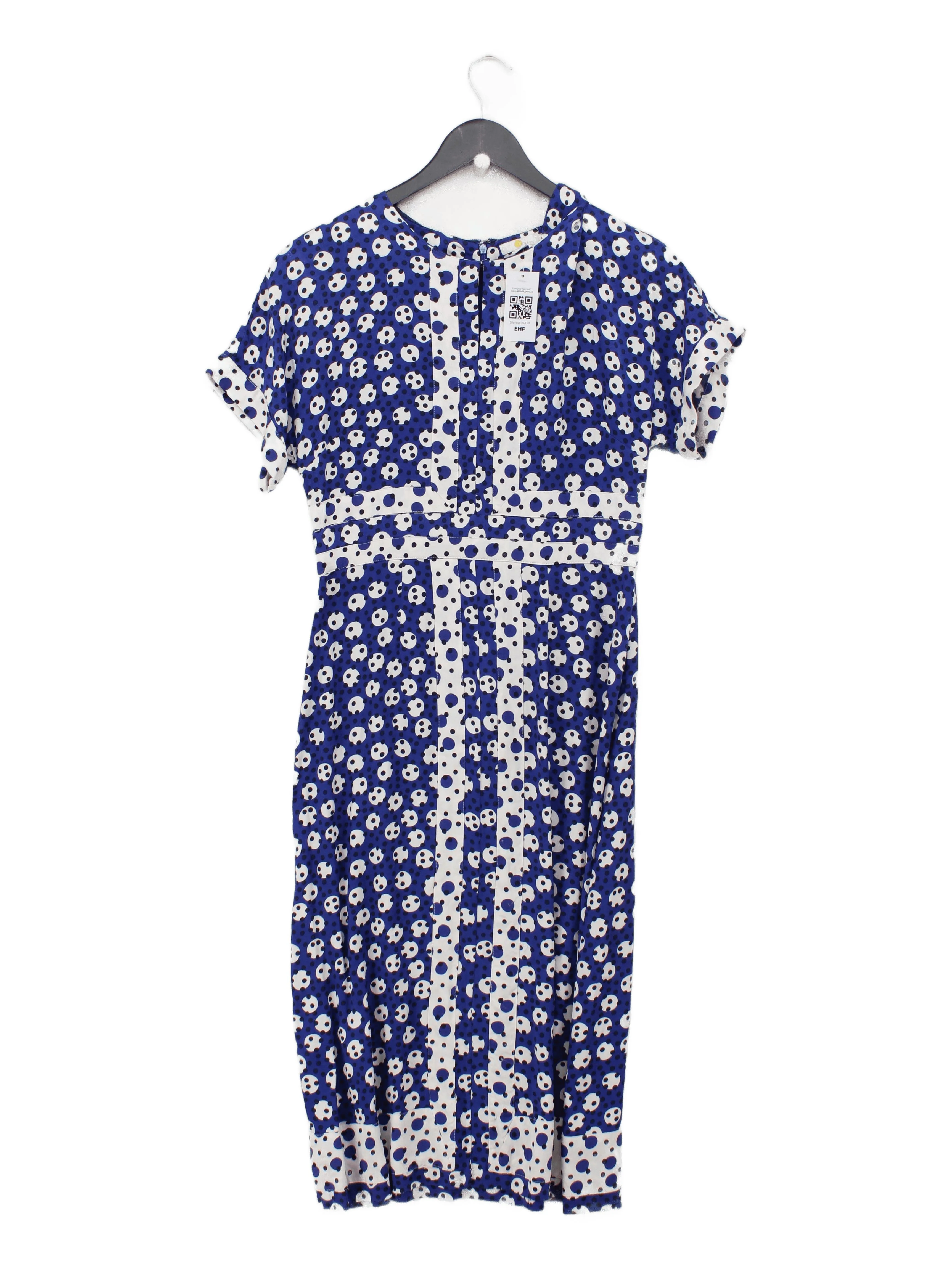 Boden Shirt Midi Dress UK10 in Blue