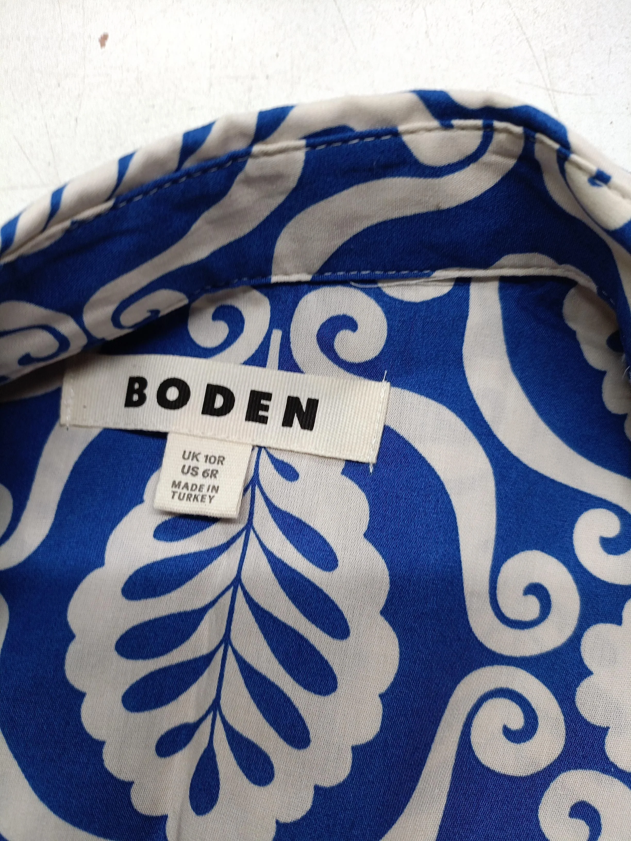 Boden Shirt Midi Dress UK10 in Blue - Image 5