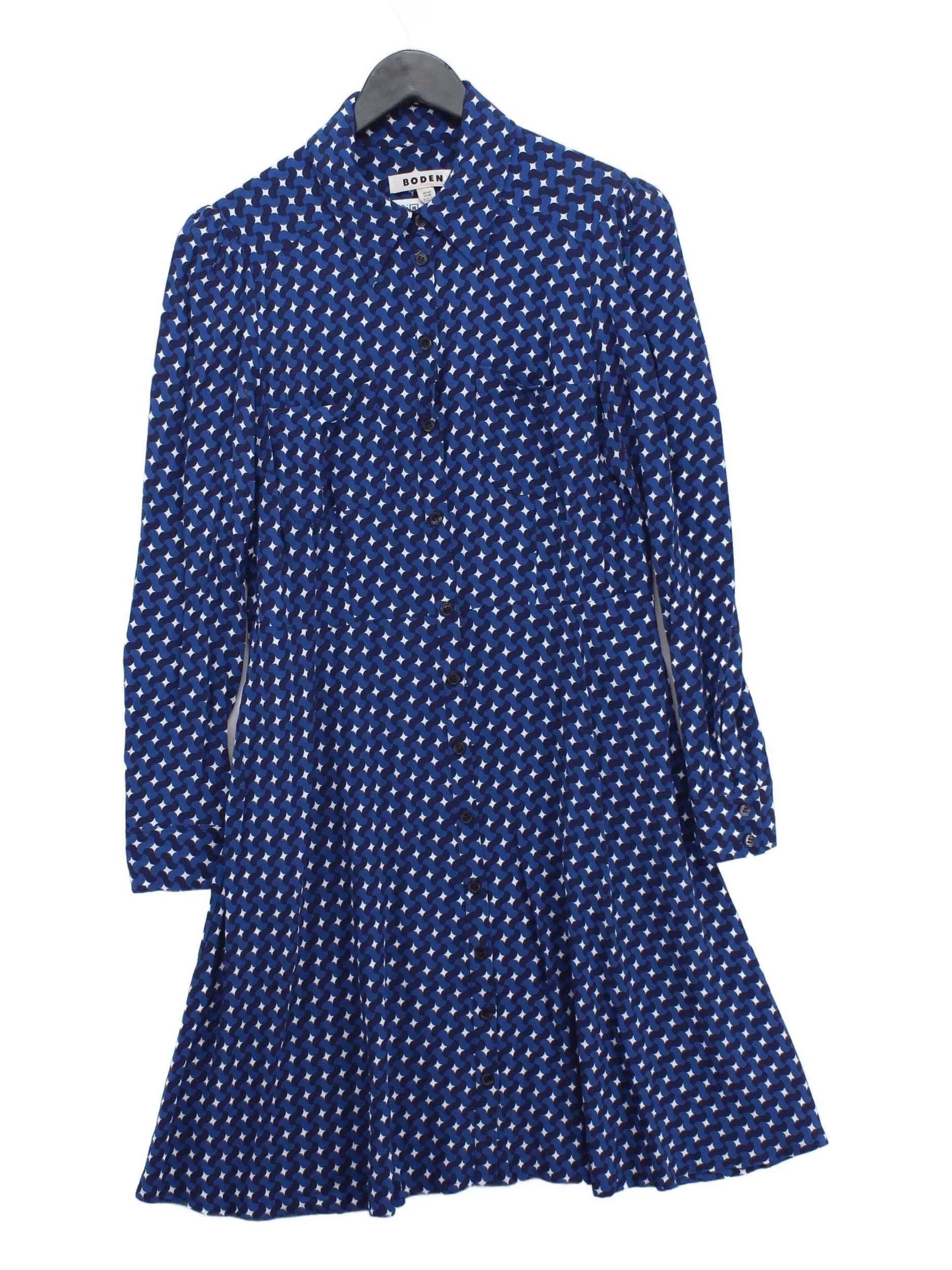 Boden Shirt Midi Dress UK12 in Blue