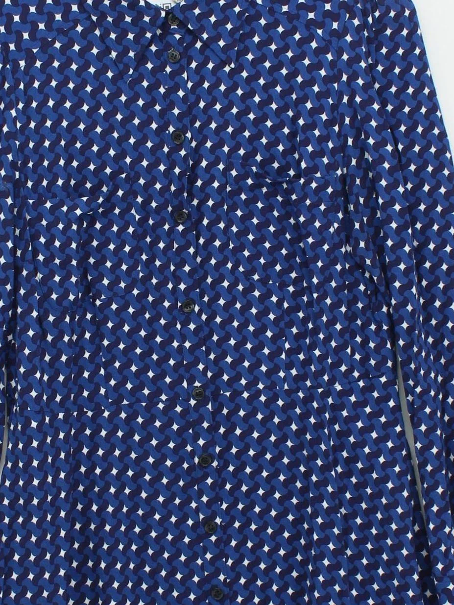 Boden Shirt Midi Dress UK12 in Blue - Image 3