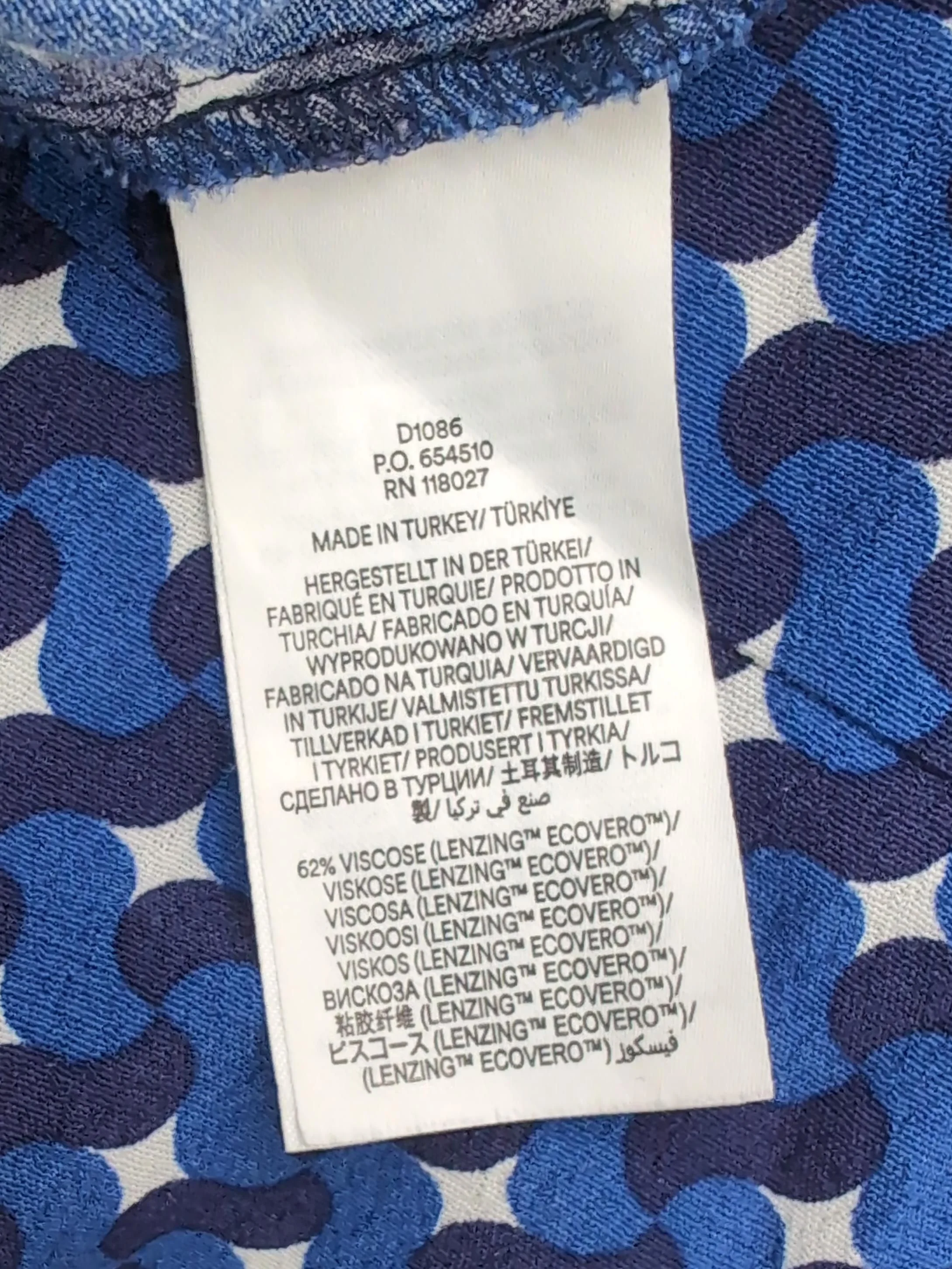 Boden Shirt Midi Dress UK12 in Blue - Image 6