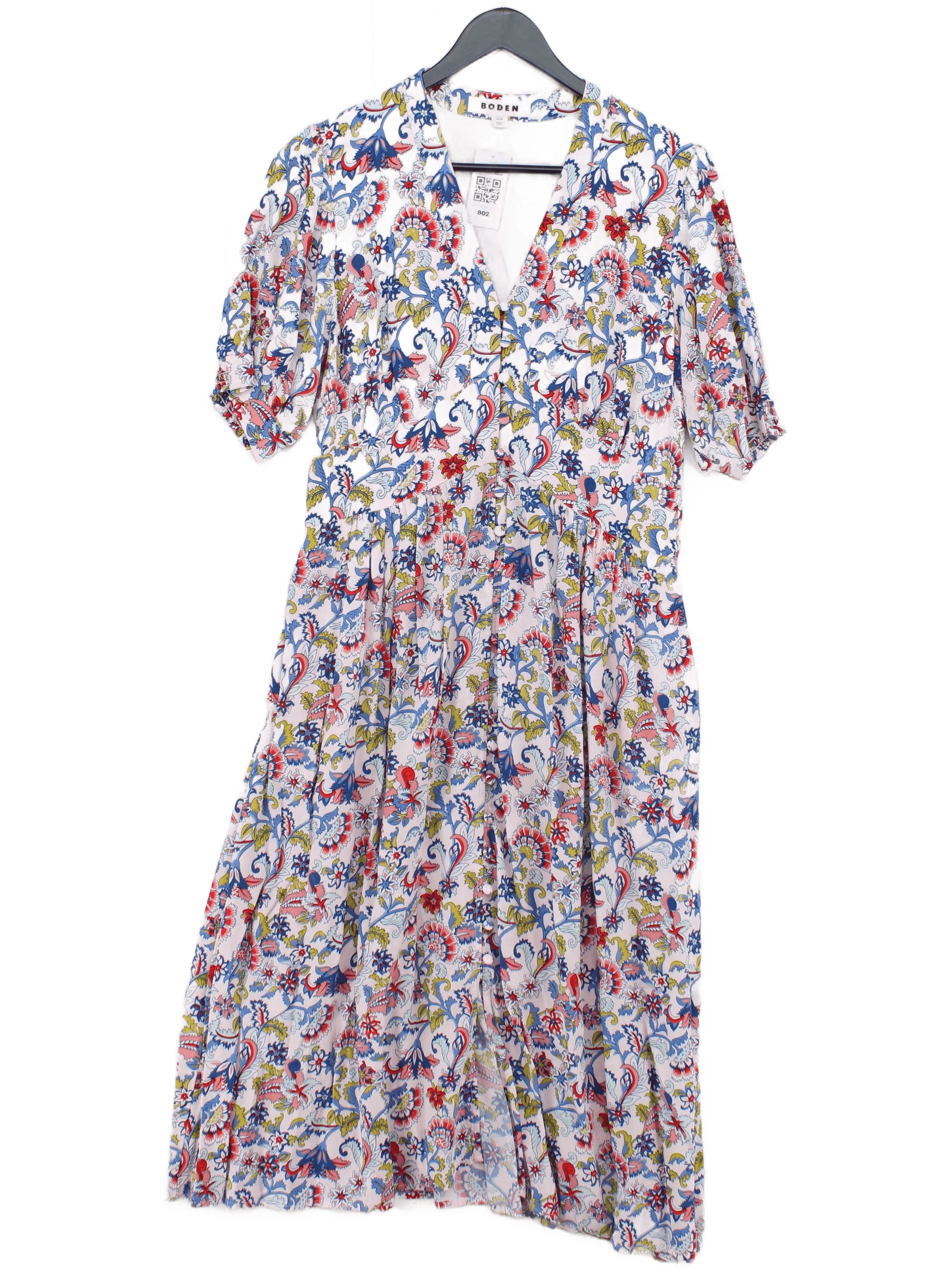 Boden Shirt Midi Dress UK12 in Pink