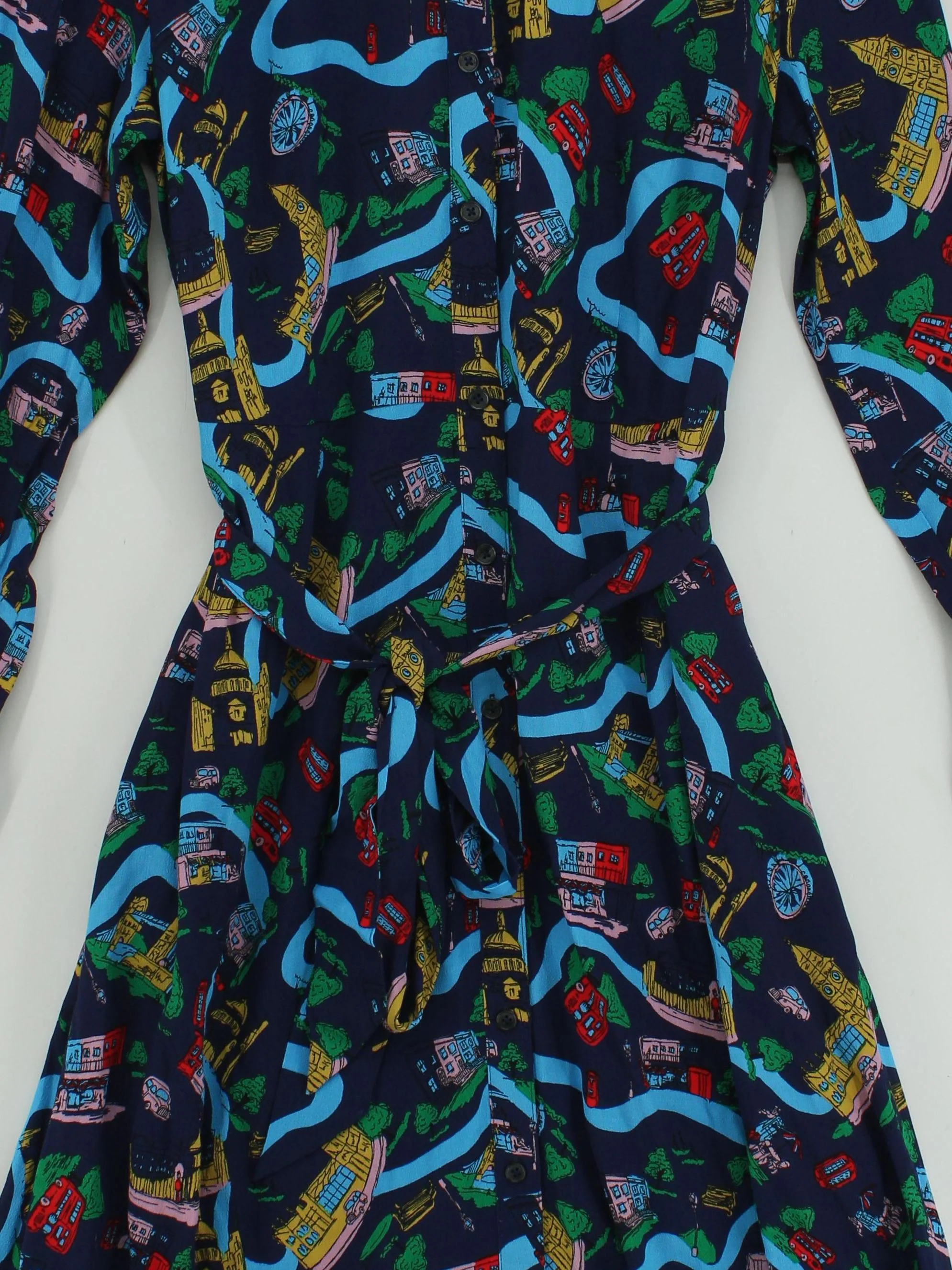 Boden Shirt Midi Dress UK16 in Multi - Image 3