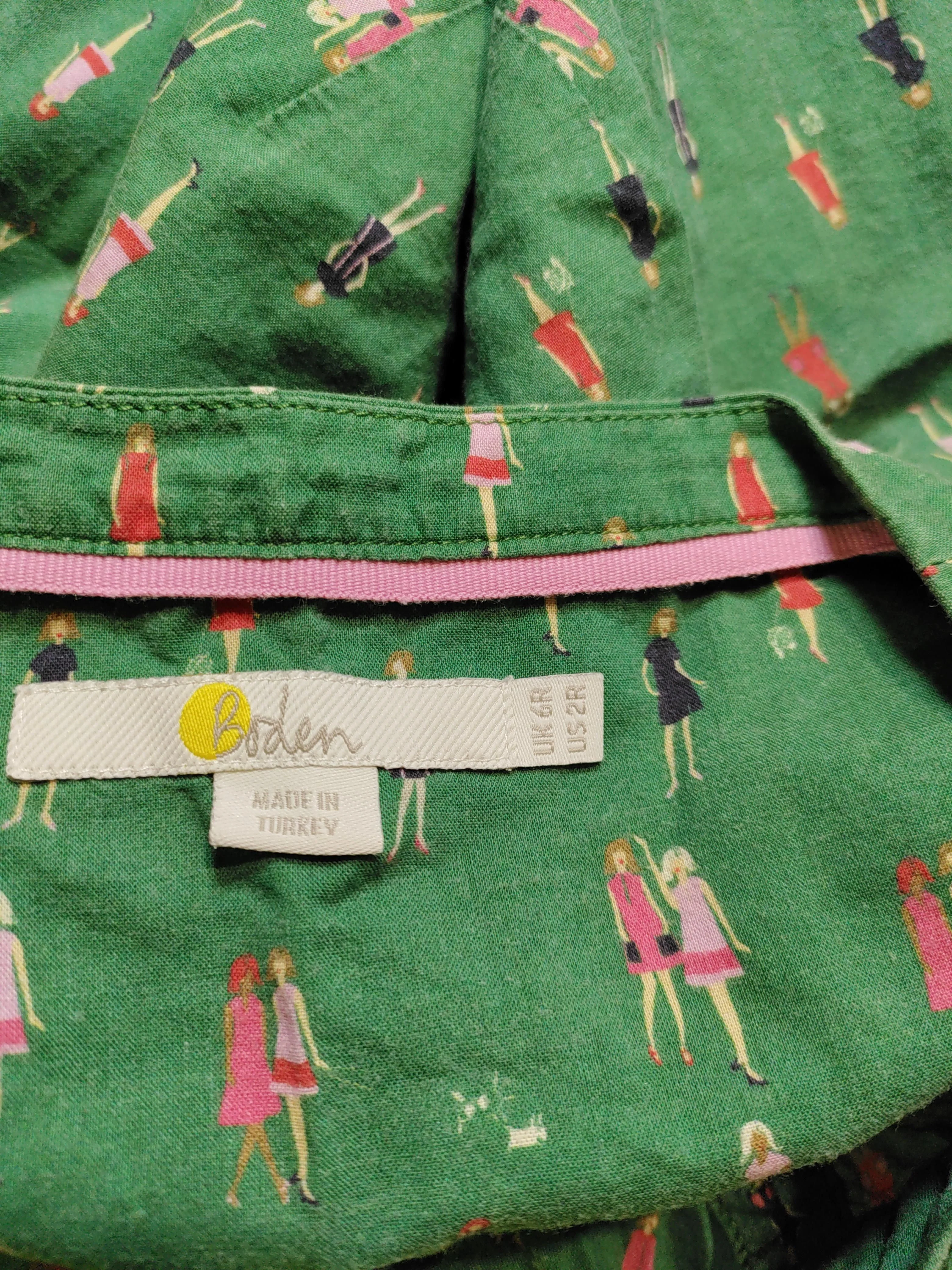 Boden Shirt Midi Dress UK4 in Green - Image 5