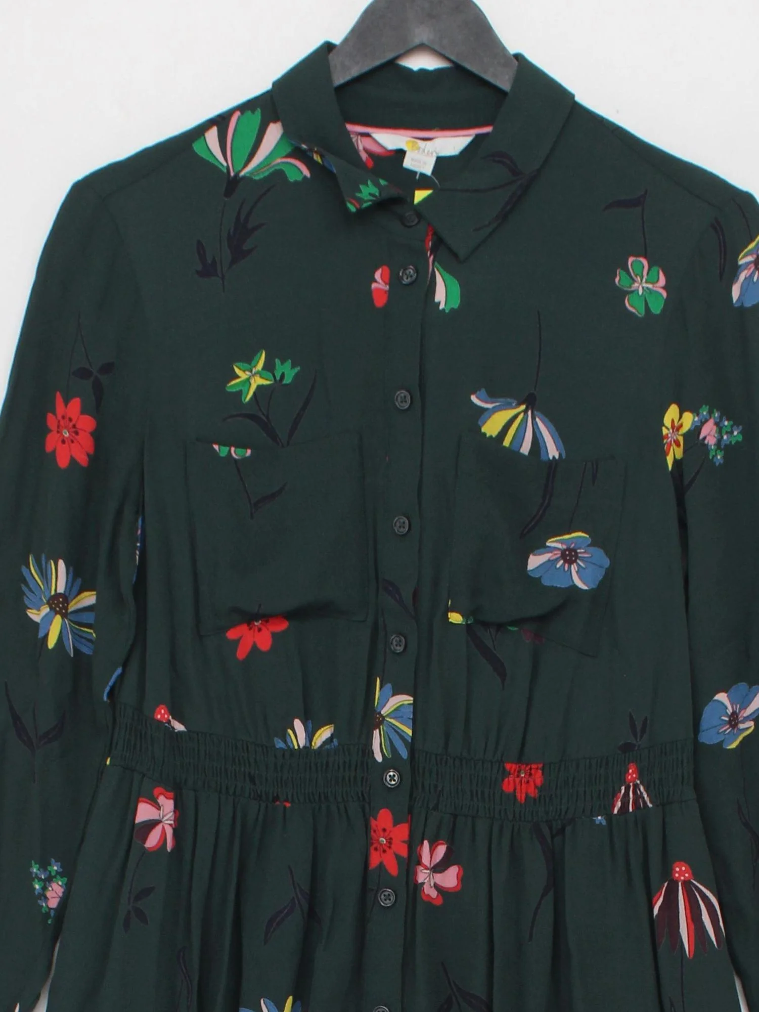Boden Shirt Midi Dress UK8 in Green - Image 3