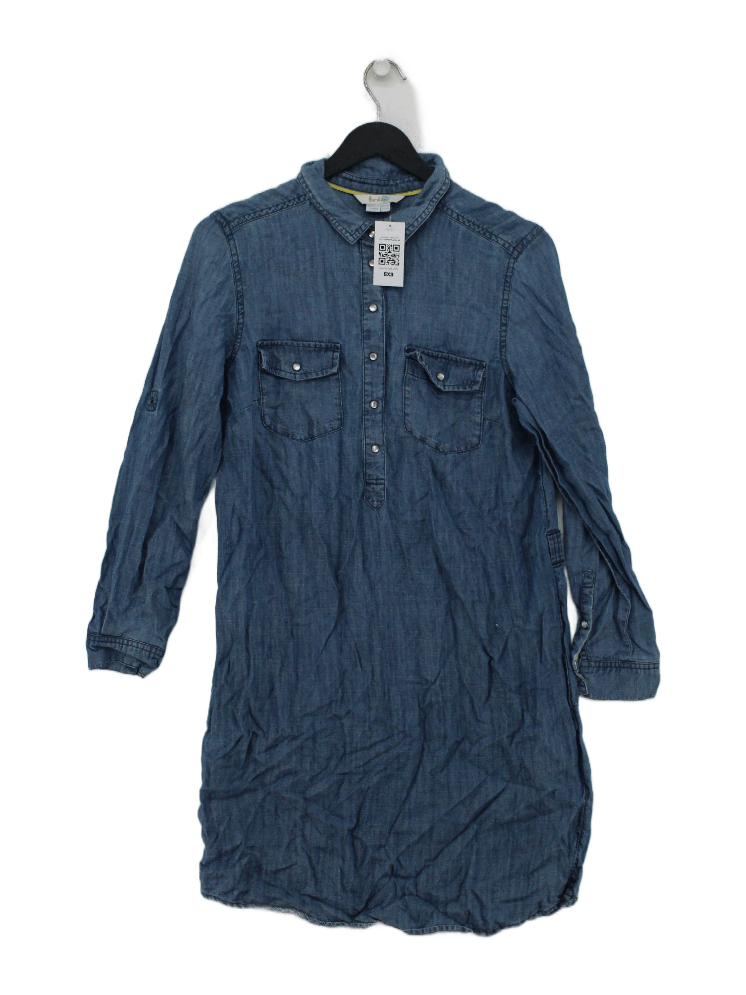 Boden Shirt Mini Dress UK10 in Blue