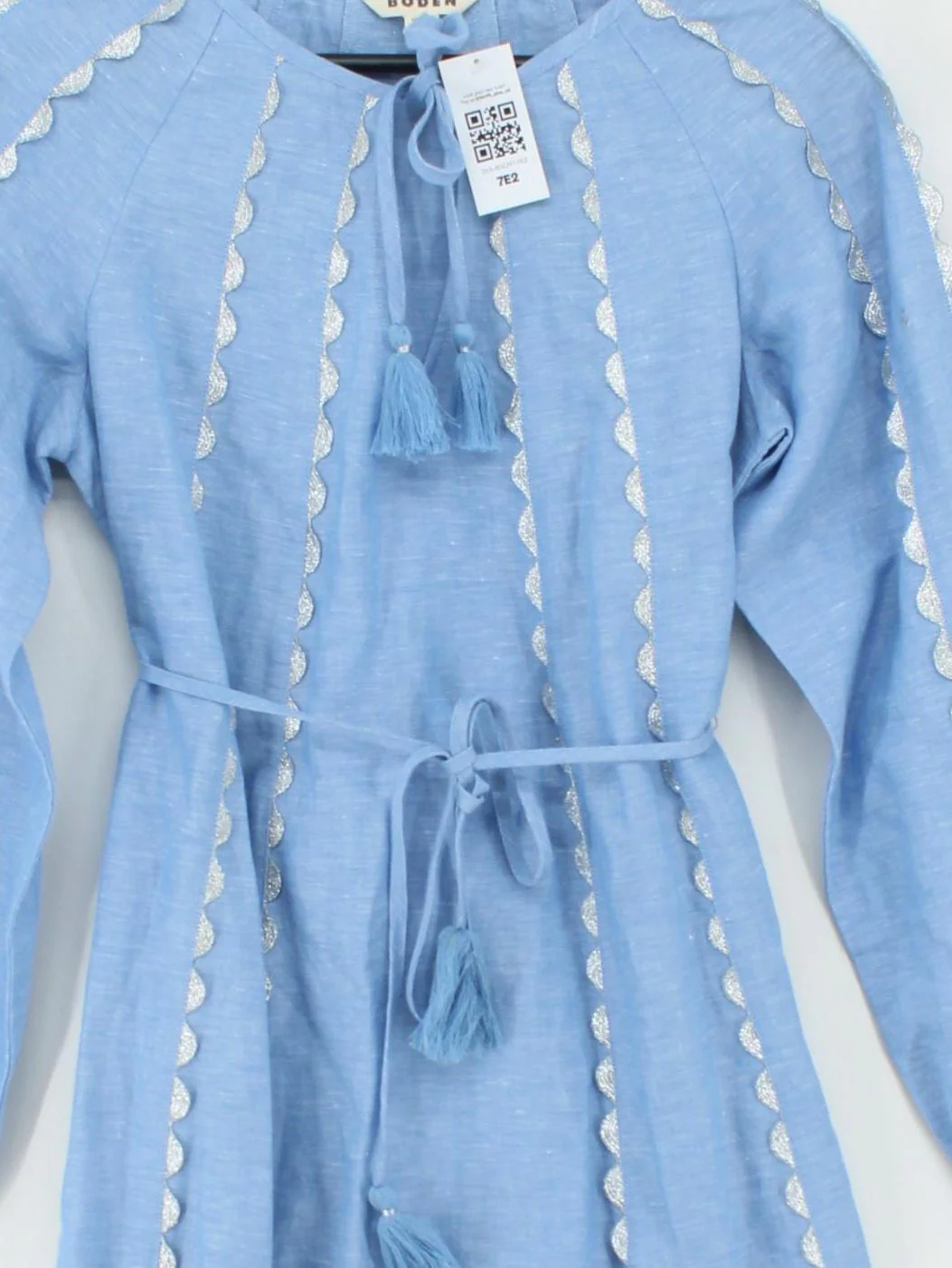 Boden Shirt Mini Dress UK10 in Blue - Image 3