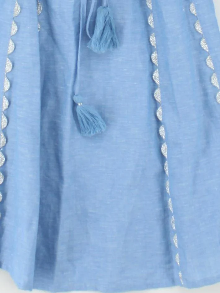Boden Shirt Mini Dress UK10 in Blue - Image 4