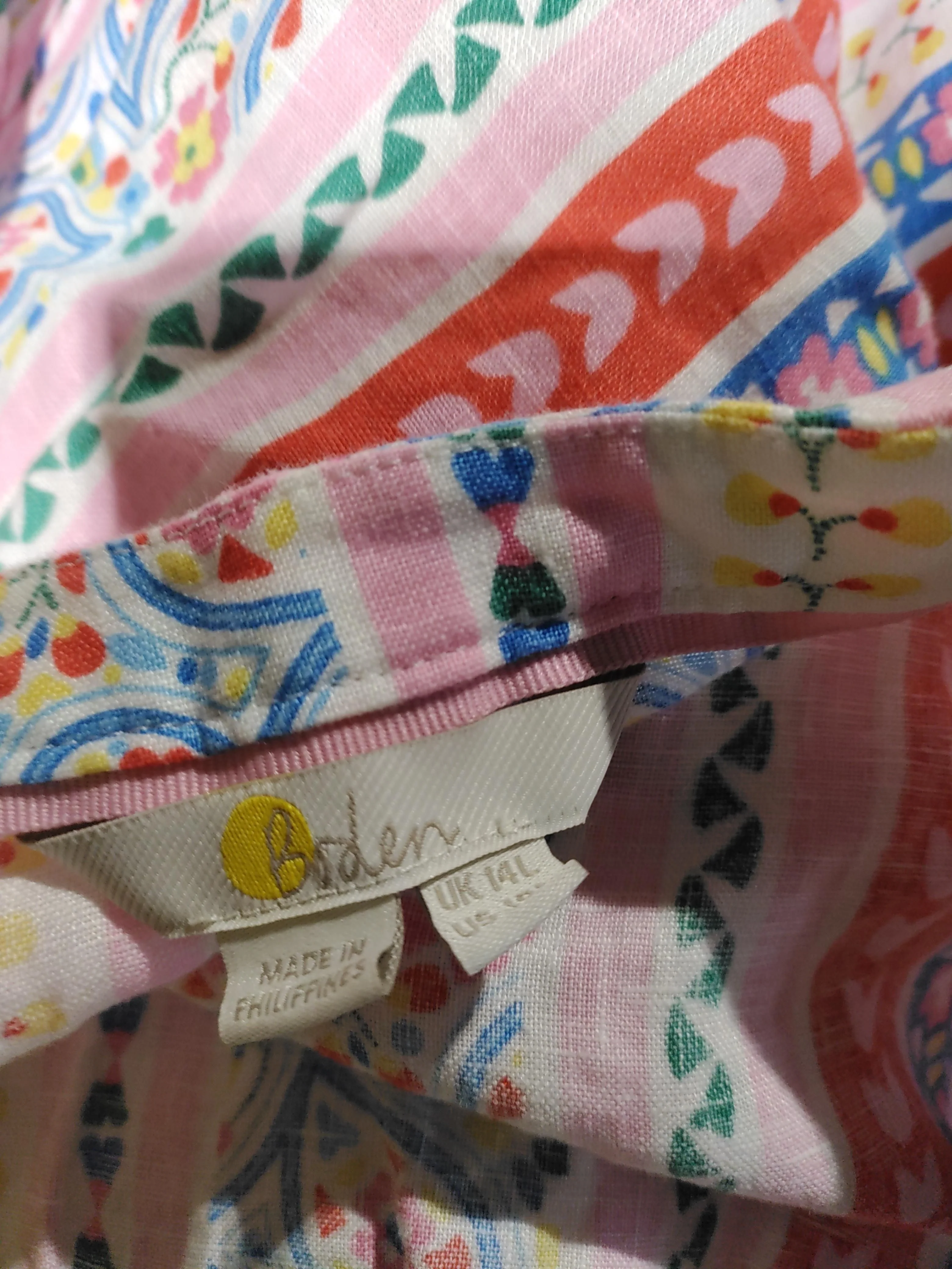 Boden Shirt Mini Dress UK14 in Multi - Image 5