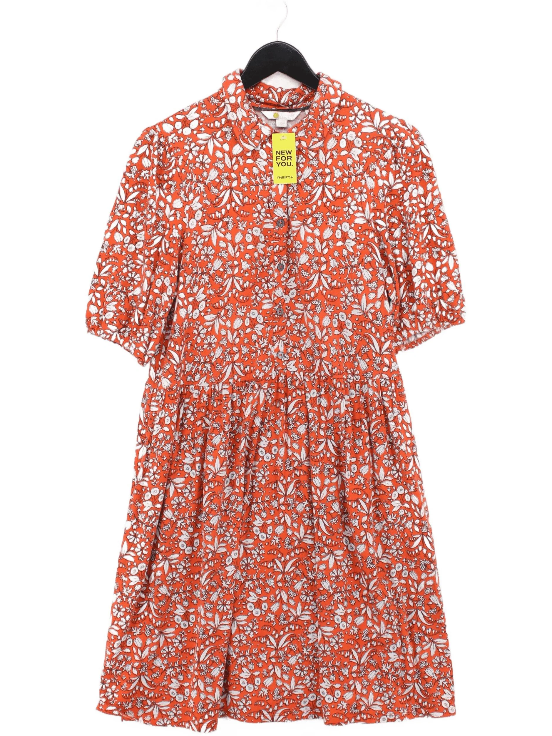 Boden Shirt Mini Dress UK14 in Orange