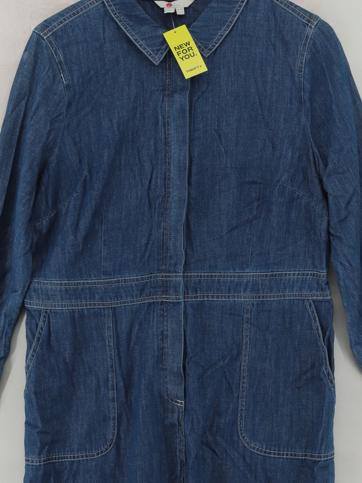 Boden Shirt Mini Dress UK16 in Blue - Image 3