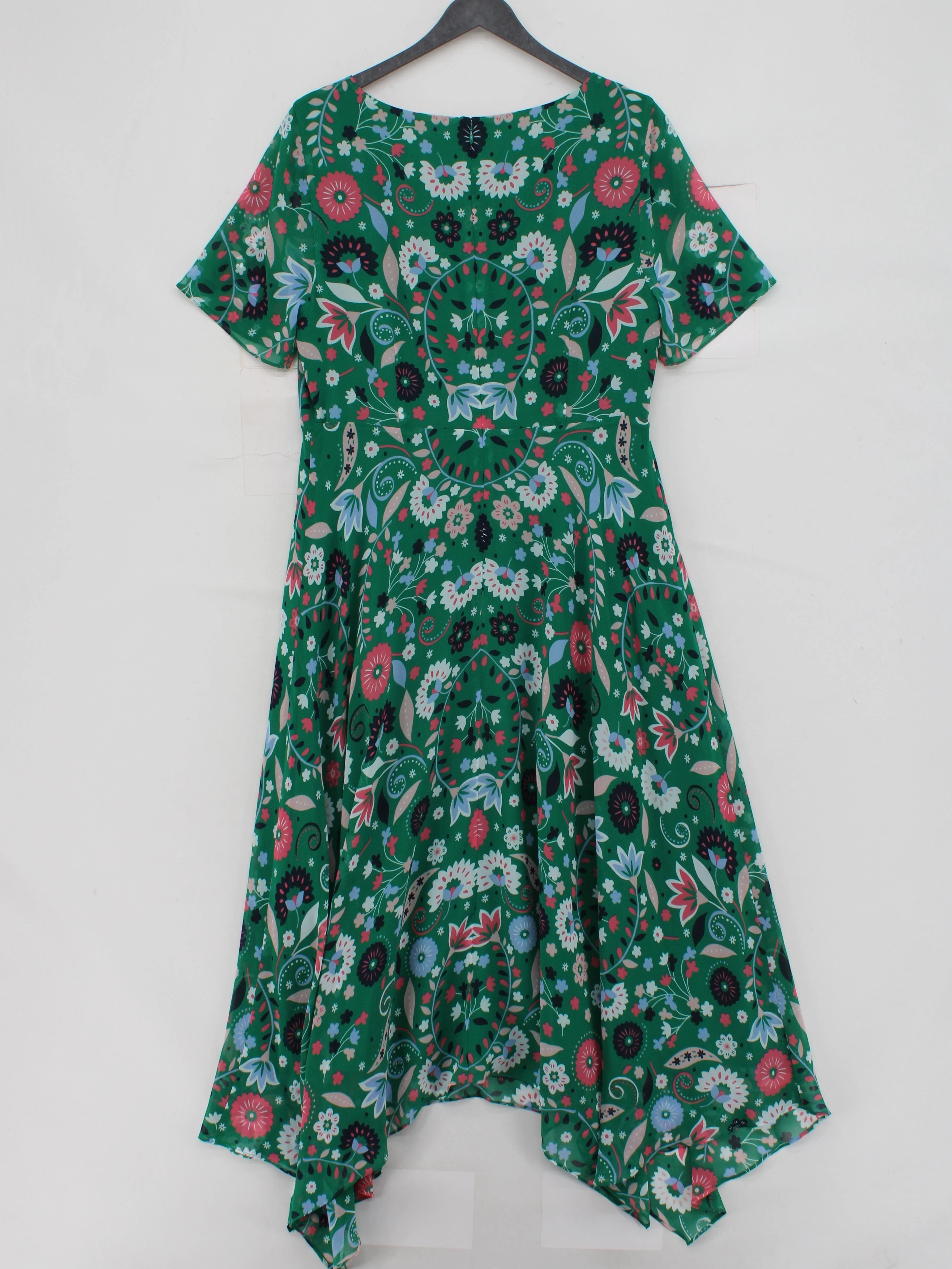 Boden Skater Midi Dress UK14 in Green - Image 2