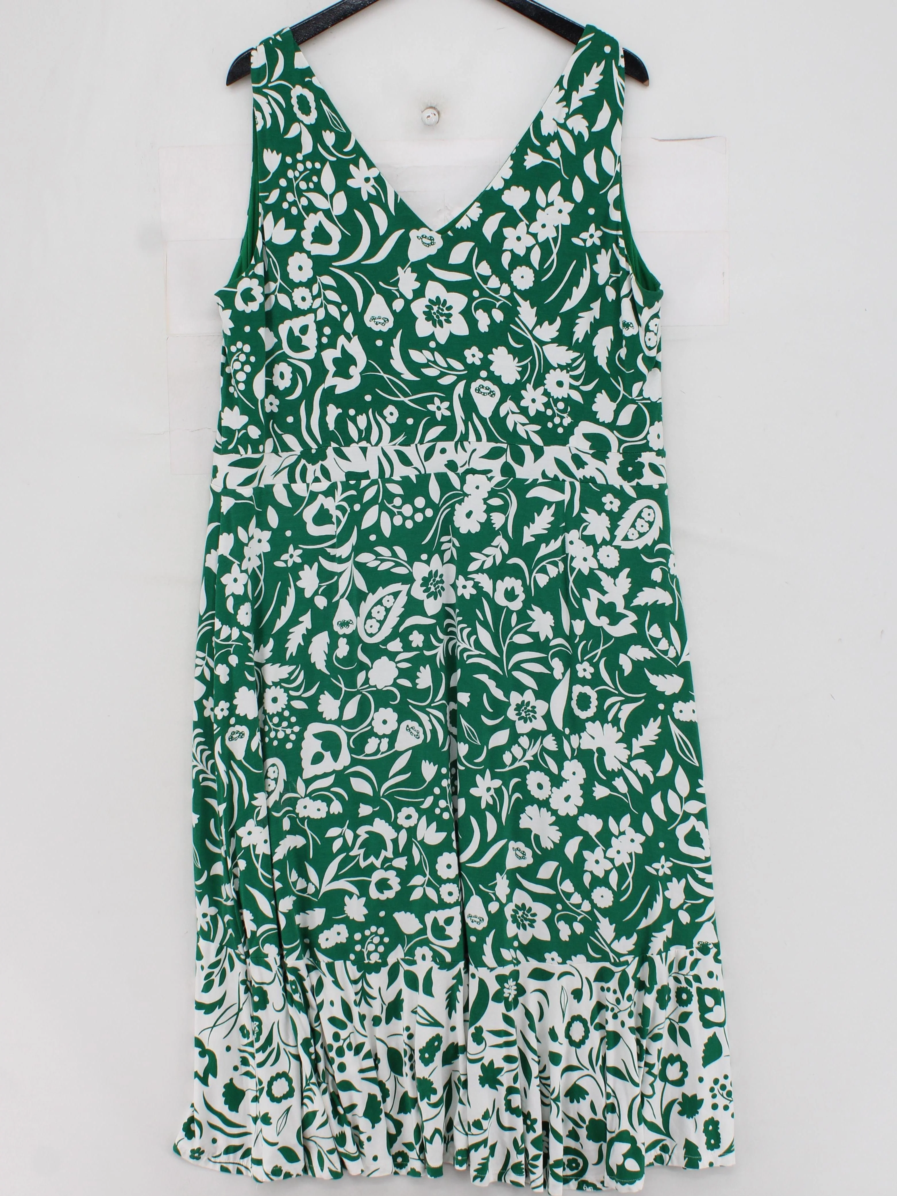 Boden Skater Midi Dress UK22 in Green - Image 2