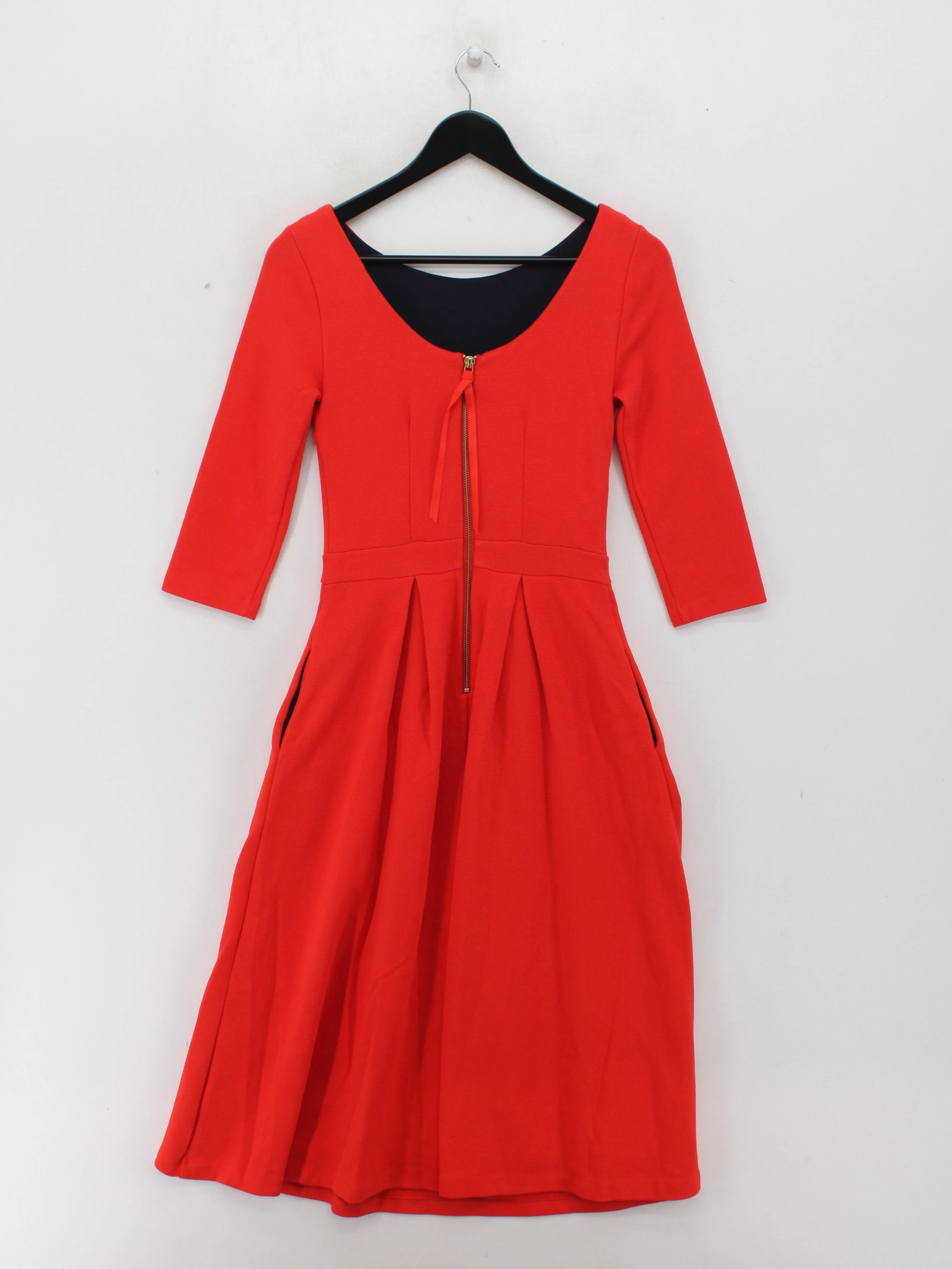 Boden Skater Midi Dress UK8 in Red - Image 2
