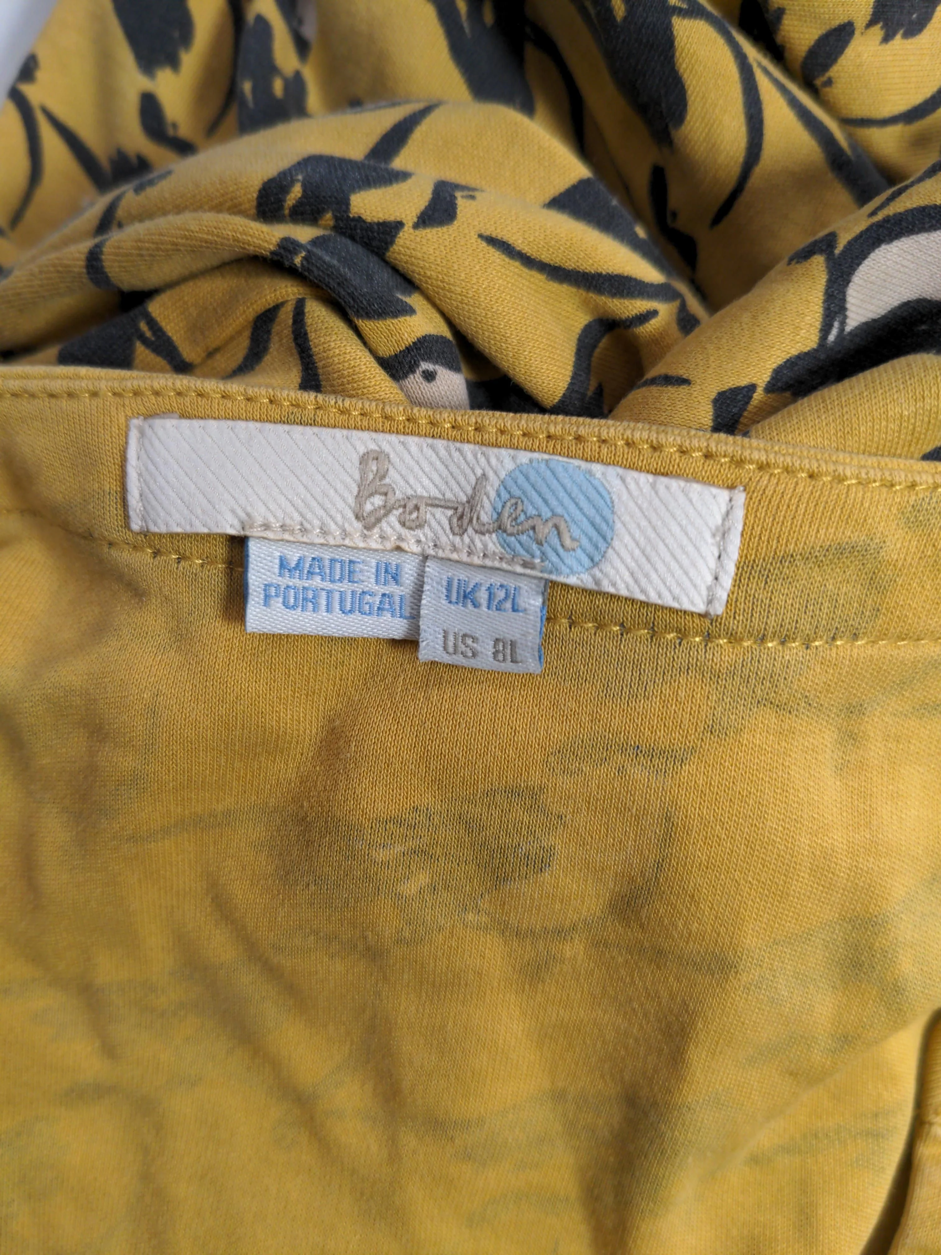 Boden T-Shirt Midi Dress UK12 in Yellow - Image 5