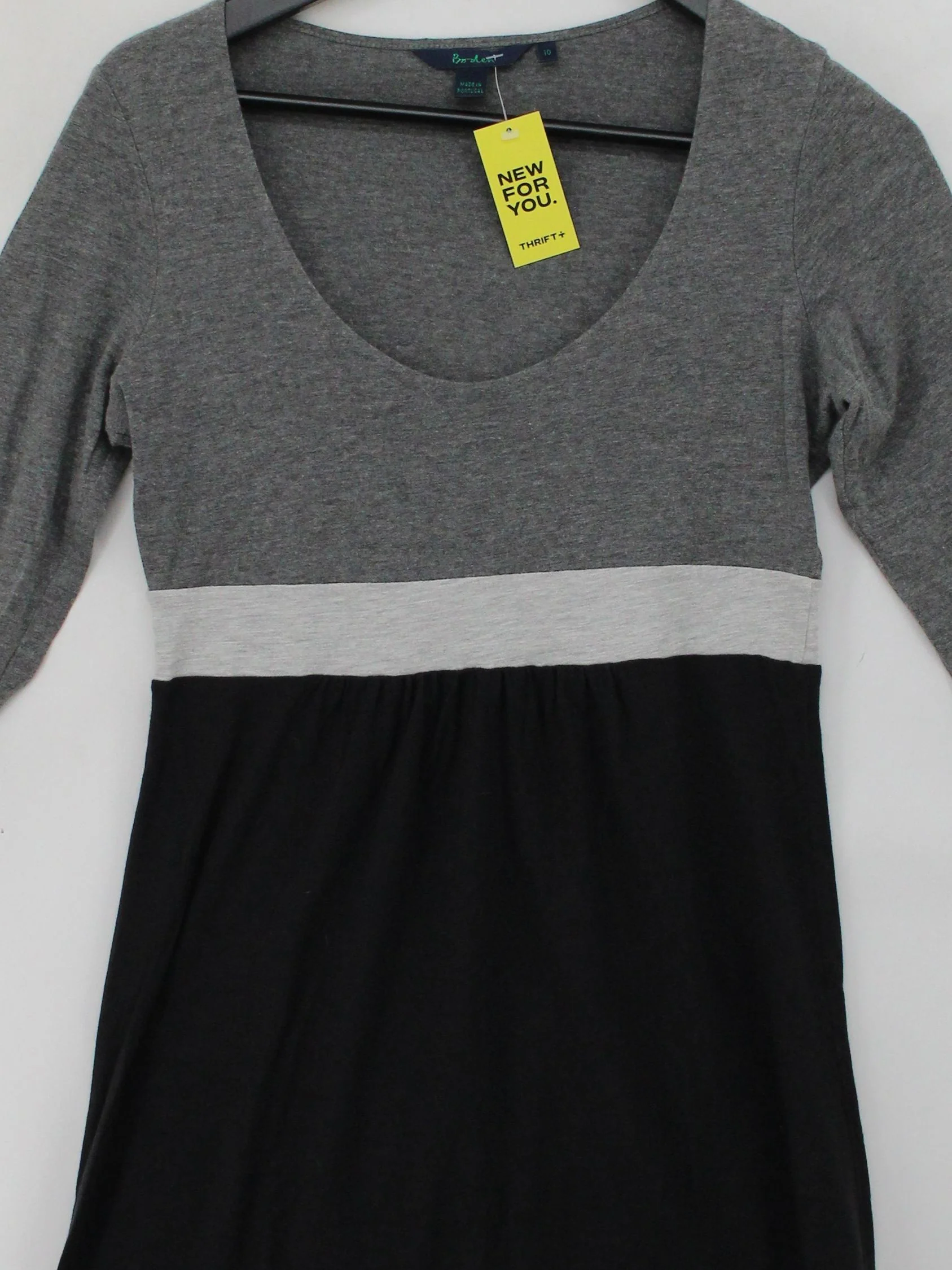 Boden T-Shirt Mini Dress UK10 in Grey - Image 3