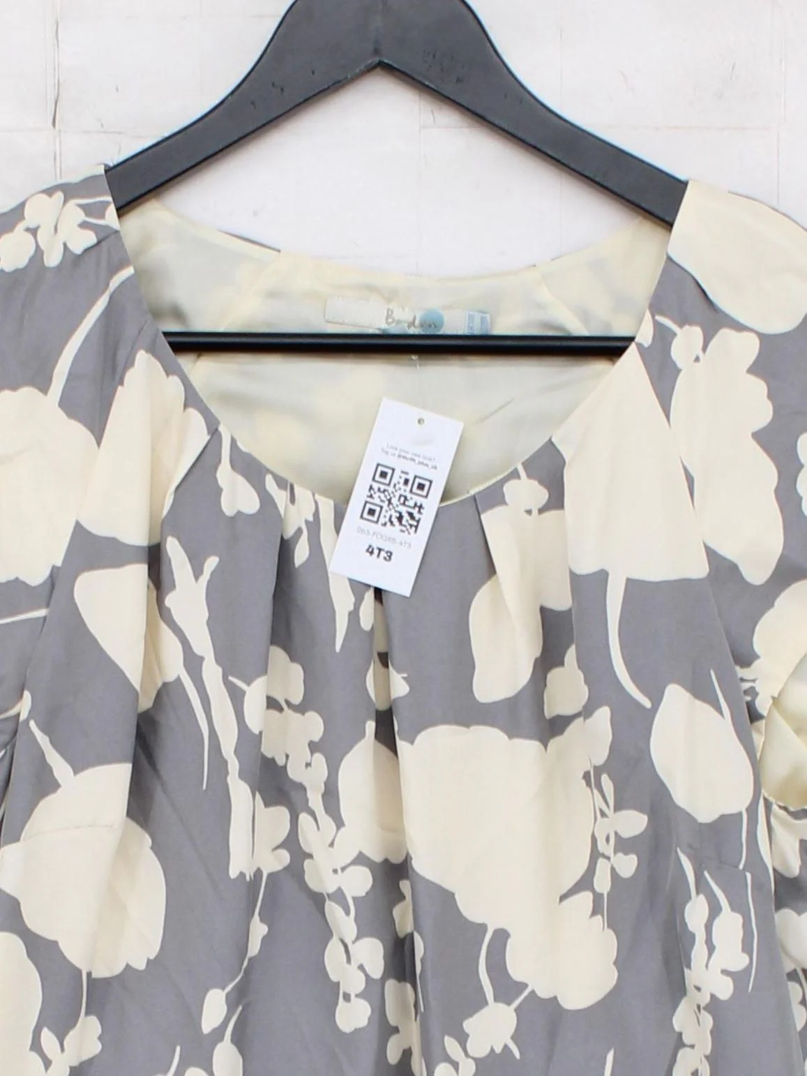 Boden T-Shirt Mini Dress UK14 in Grey - Image 3