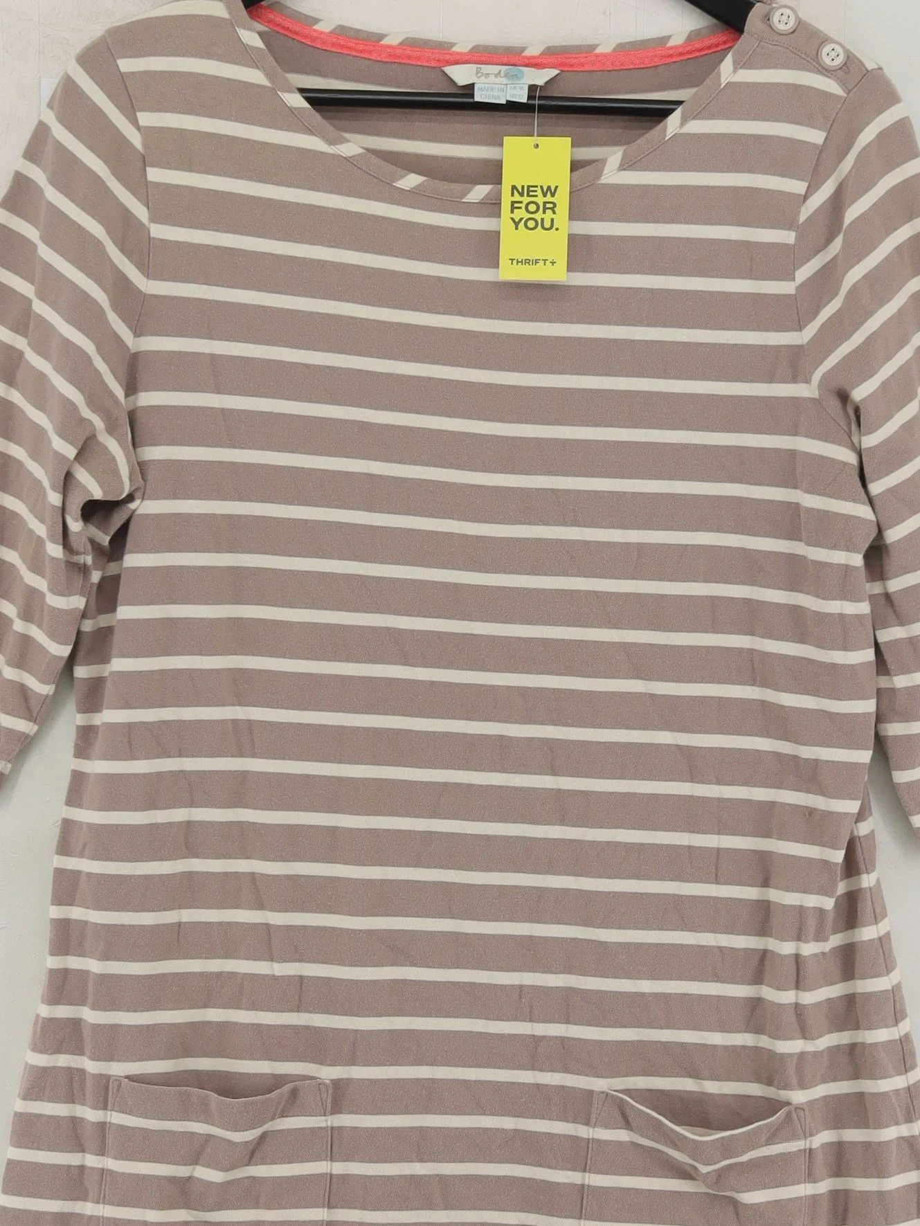Boden T-Shirt Mini Dress UK16 in Brown - Image 3