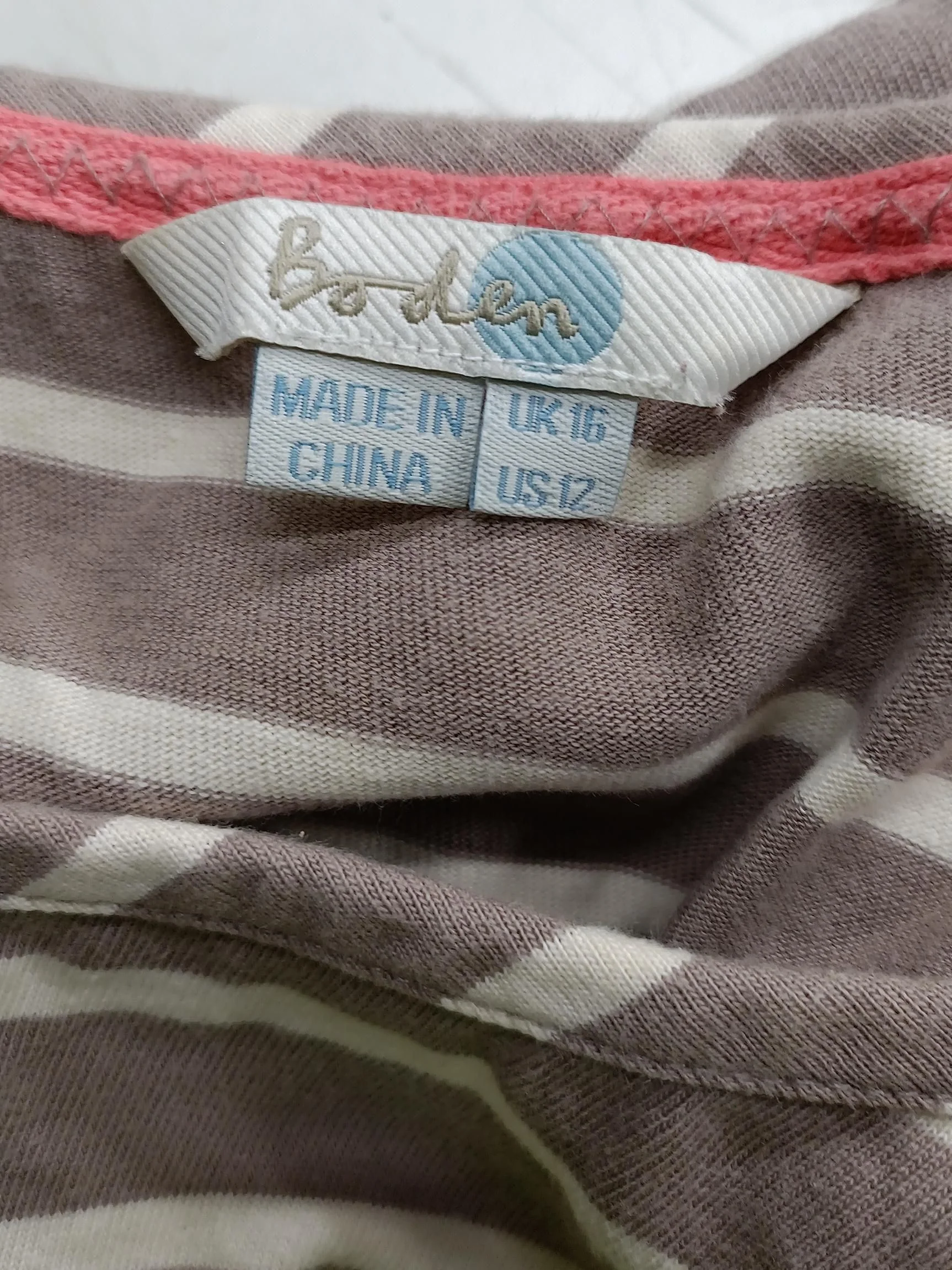 Boden T-Shirt Mini Dress UK16 in Brown - Image 6