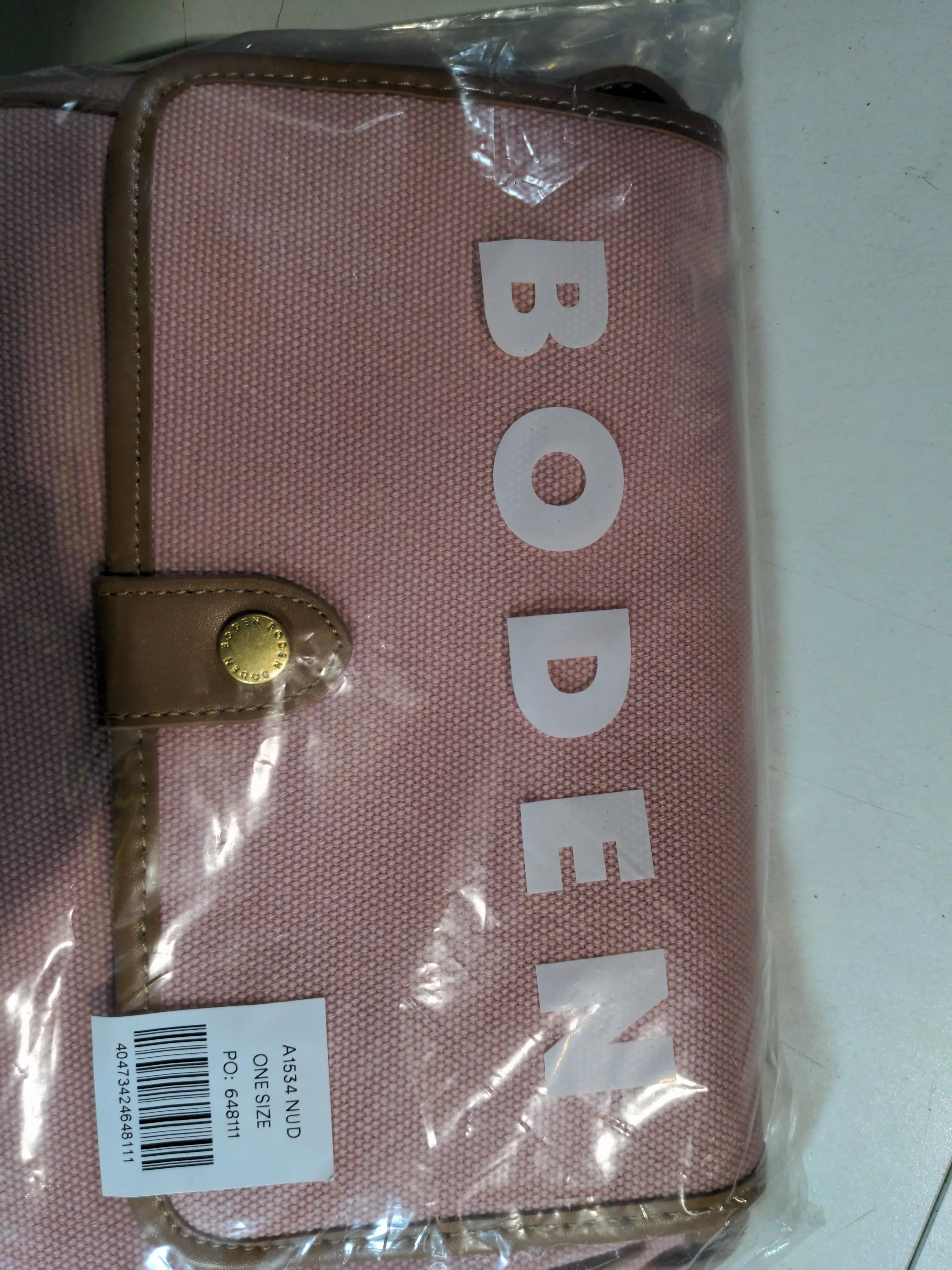 Boden Women's Bag Pink Cotton with Faux Leather Crossbody - Image 5