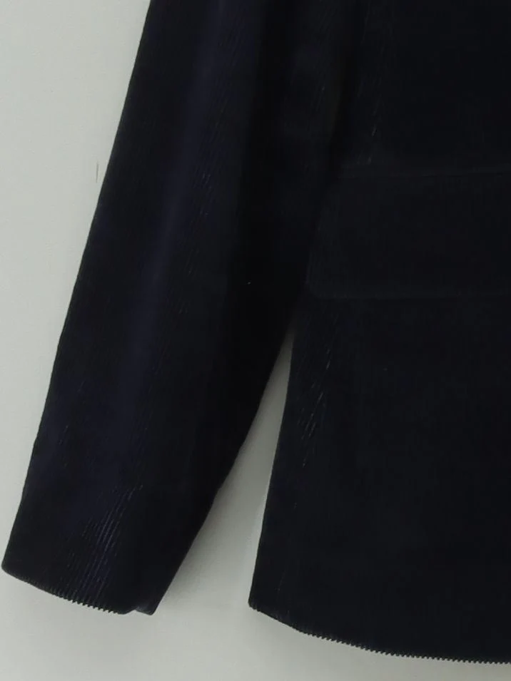 Boden Women's Blazer UK 12 Blue Cotton with Elastane Overcoat - Image 4