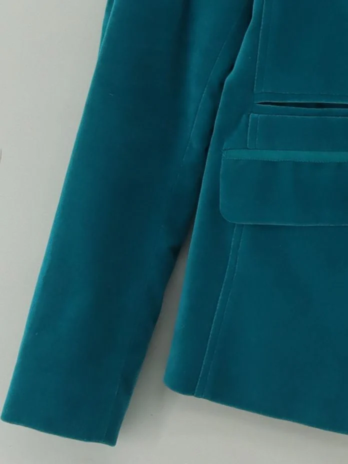 Boden Women's Blazer UK 12 Blue Cotton with Polyester Overcoat - Image 4