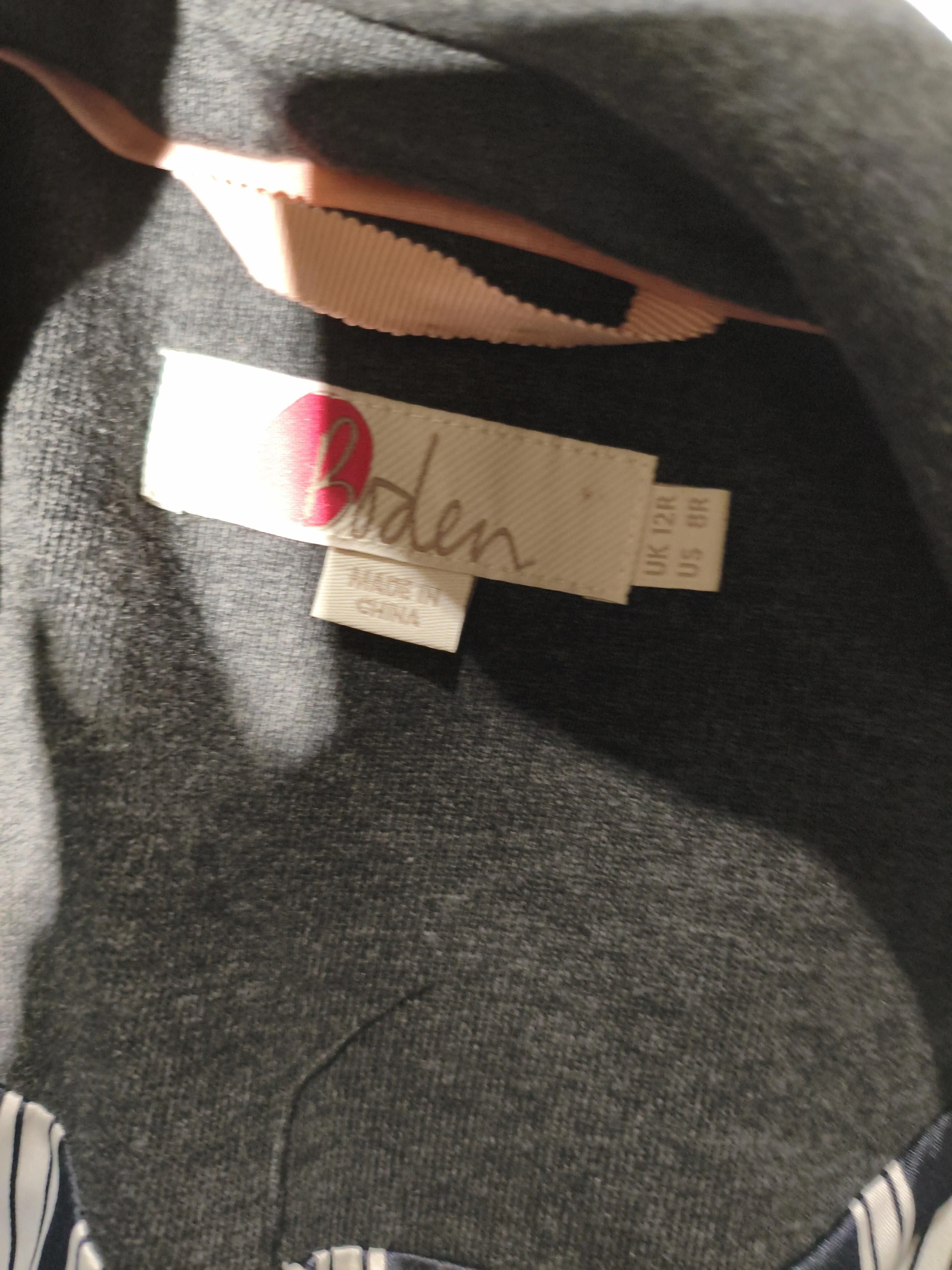 Boden Women's Blazer UK 12 Grey Cotton with Polyester, Elastane Overcoat - Image 6