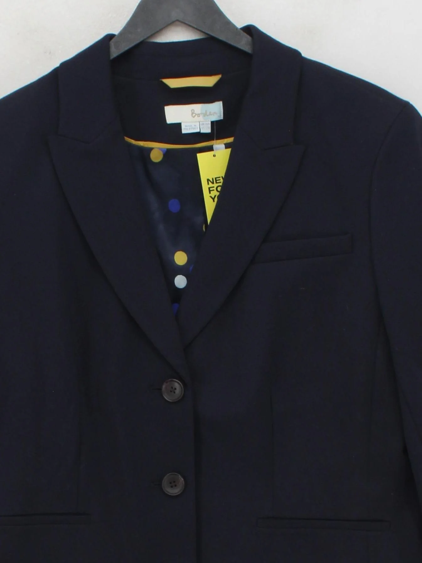 Boden Women's Blazer UK 16 Blue Viscose with Polyamide, Elastane Overcoat - Image 3