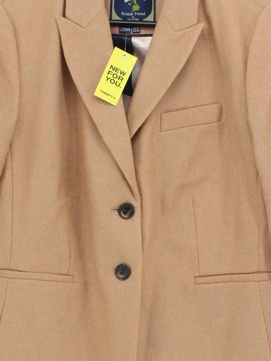 Boden Women's Blazer UK 16 Tan Wool with Polyester Overcoat - Image 3
