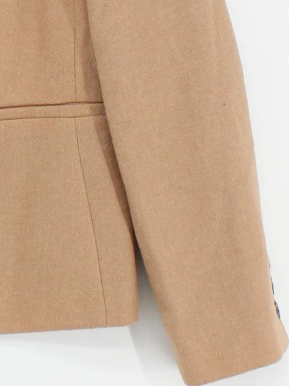 Boden Women's Blazer UK 16 Tan Wool with Polyester Overcoat - Image 4