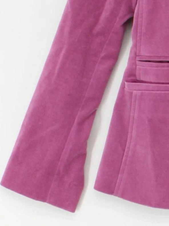 Boden Women's Blazer UK 6 Pink Cotton with Polyester Overcoat - Image 4