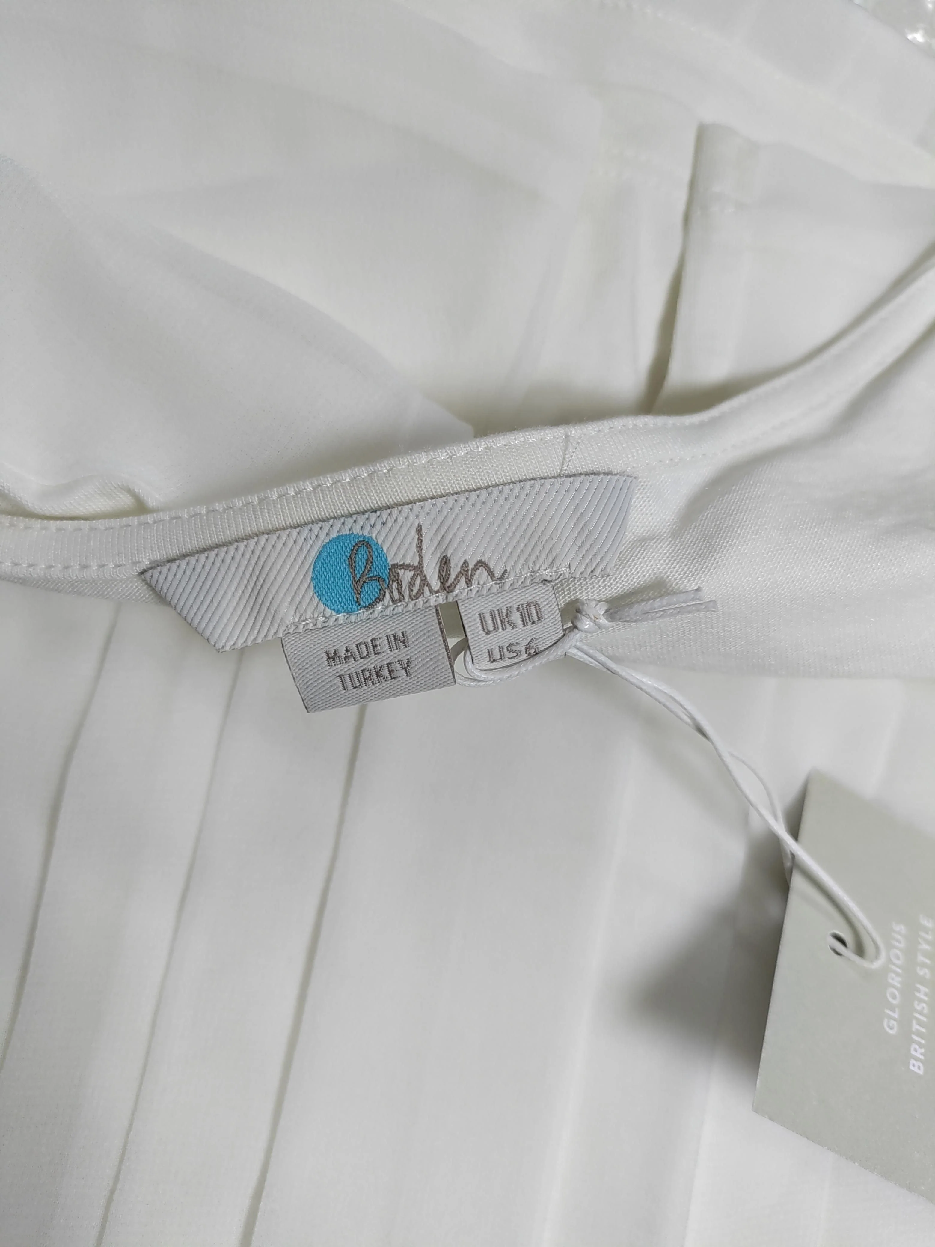 Boden Women's Blouse UK 10 White Cotton New with tags - Image 5