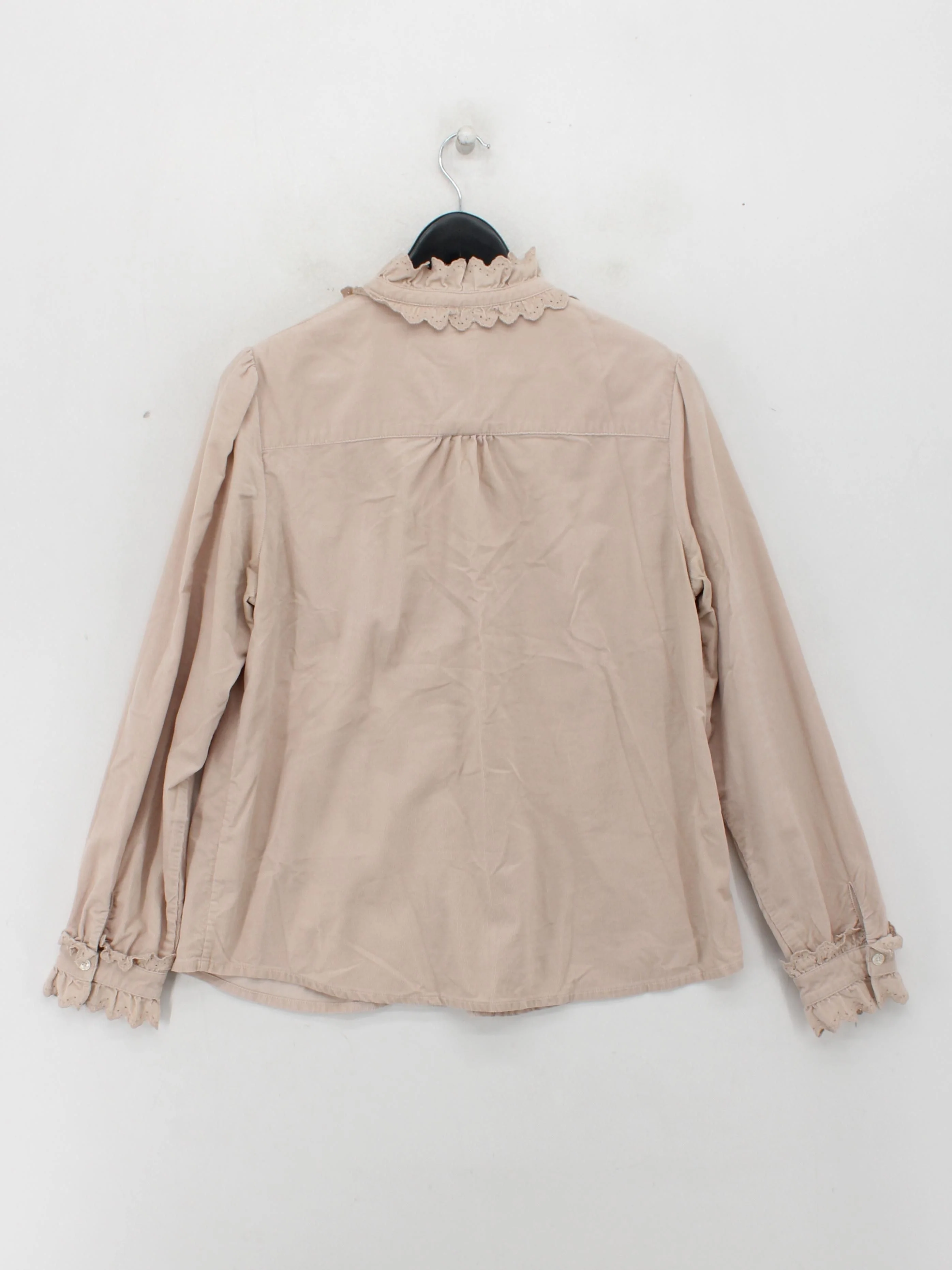 Boden Women's Blouse UK 14 Cream Cotton with Polyester Basic - Image 2