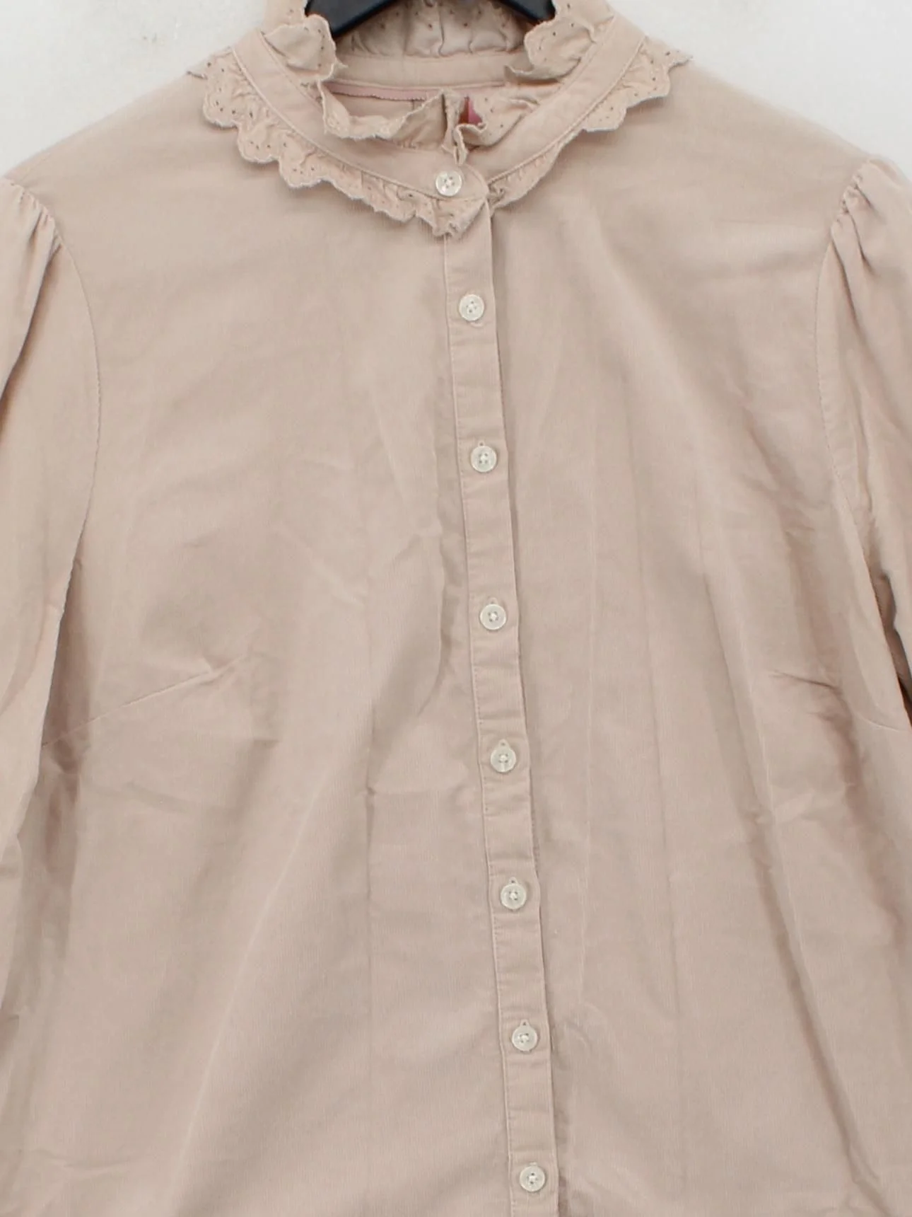 Boden Women's Blouse UK 14 Cream Cotton with Polyester Basic - Image 3