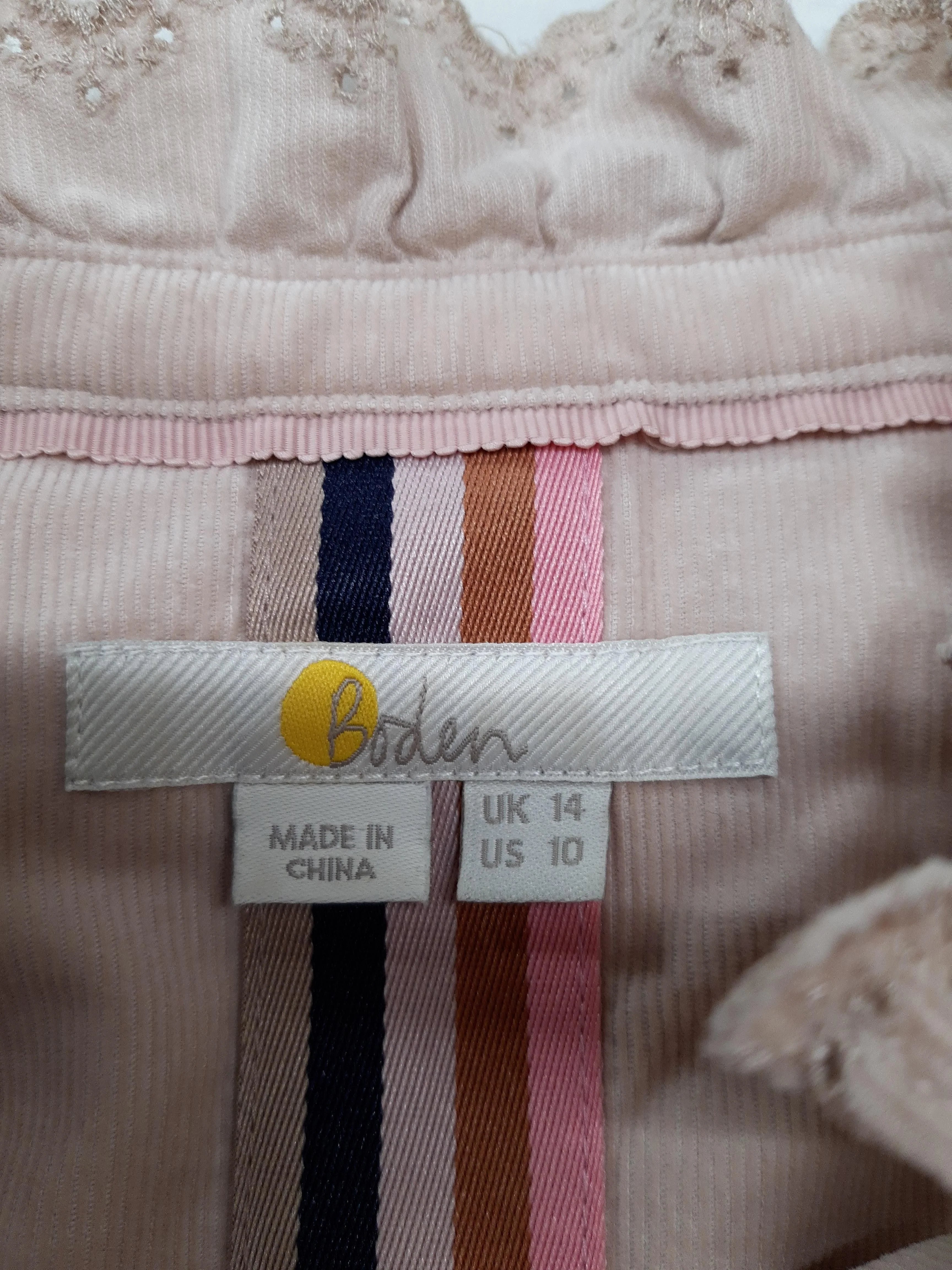 Boden Women's Blouse UK 14 Cream Cotton with Polyester Basic - Image 5