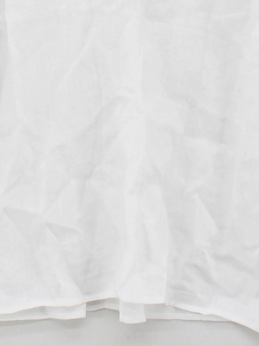 Boden Women's Blouse UK 16 White 100% Linen Long Sleeve V-Neck Basic - Image 4