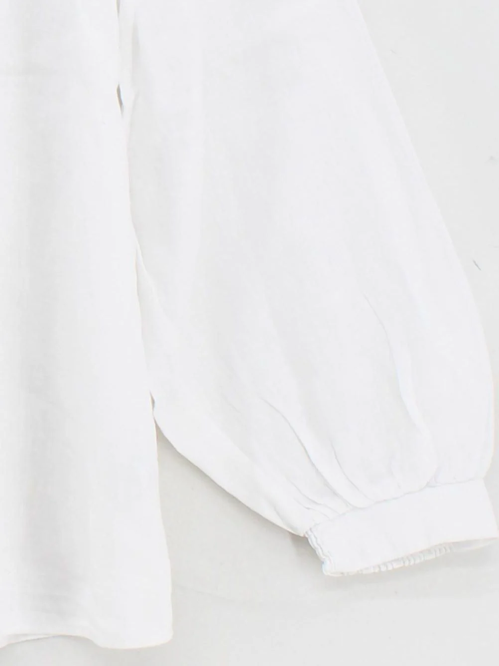 Boden Women's Blouse UK 20 White 100% Linen Long Sleeve V-Neck Basic - Image 4