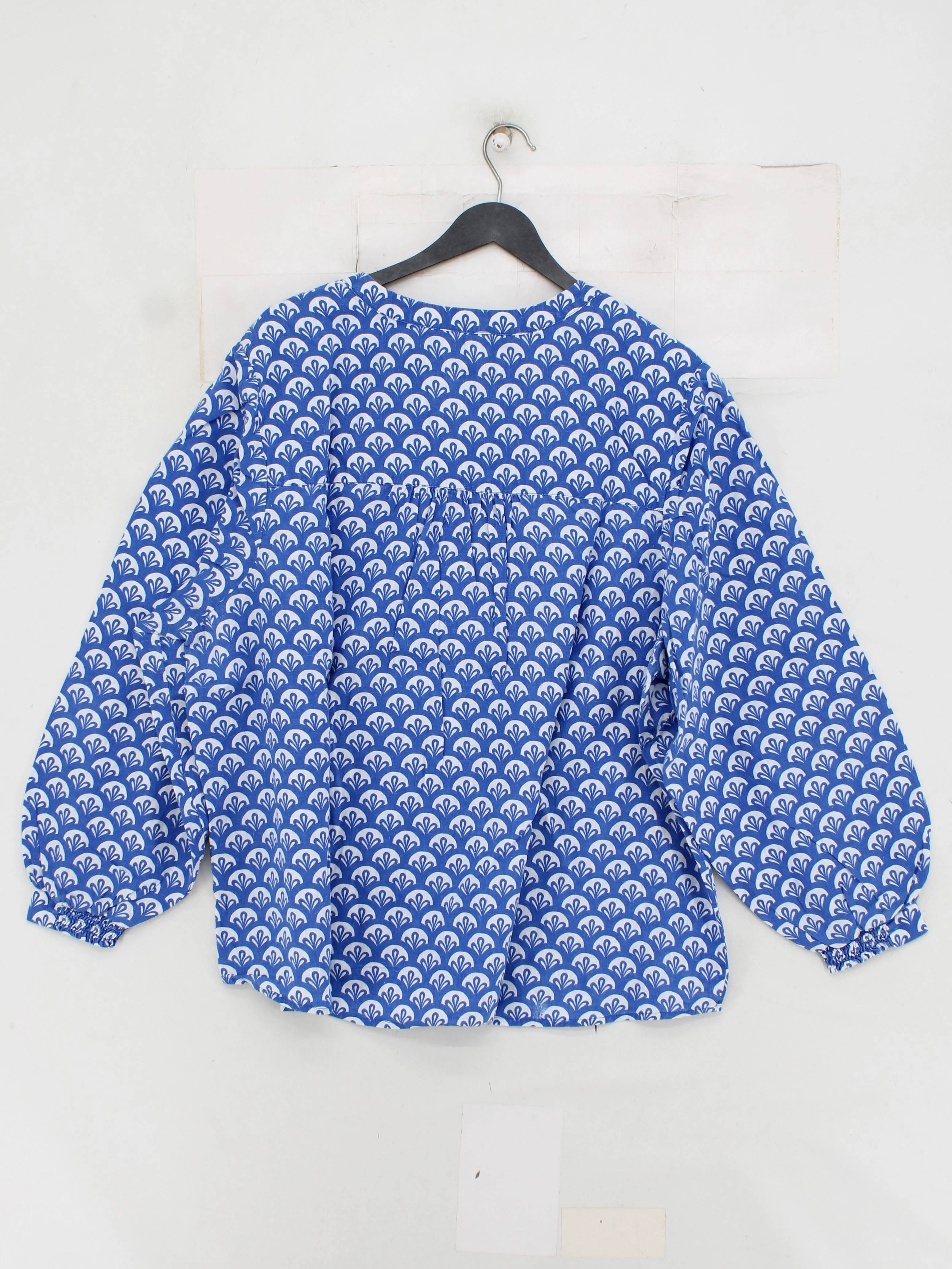 Boden Women's Blouse UK 22 Blue 100% Linen Long Sleeve Round Neck Basic - Image 2