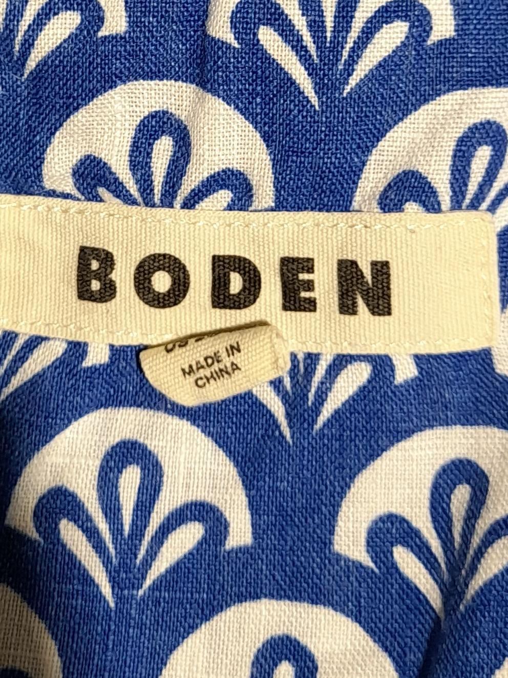 Boden Women's Blouse UK 22 Blue 100% Linen Long Sleeve Round Neck Basic - Image 5